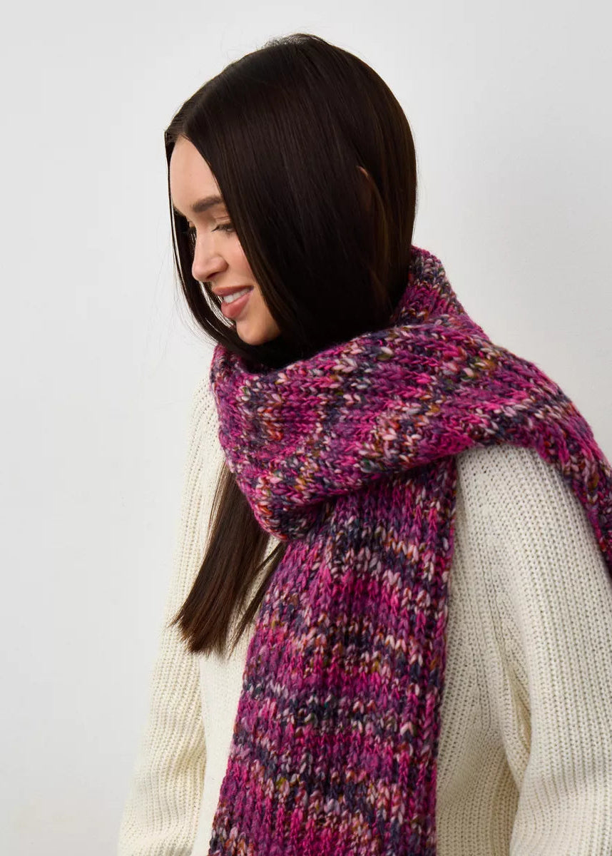 Oversized Alpaca Wool Scarf - Fucsia - BRIKOLY