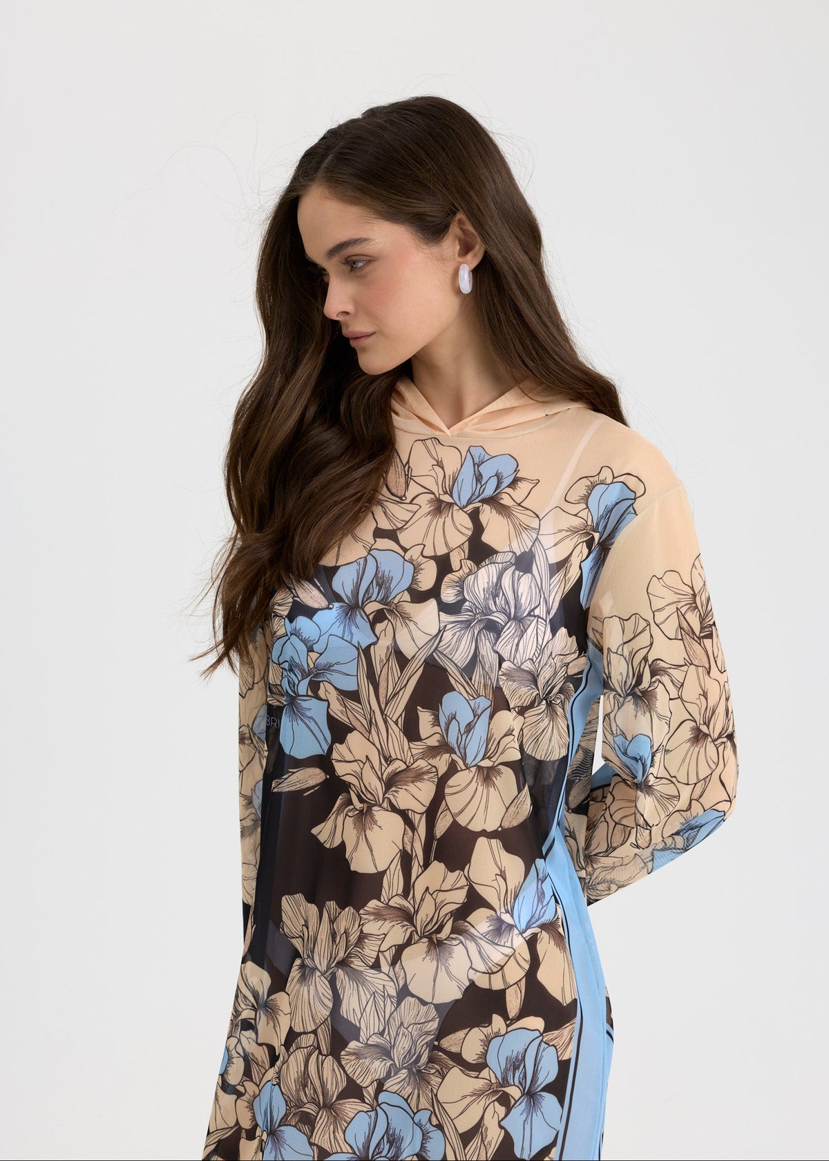 Iris Mesh Beach Tunic for Women – Lightweight UV Cover-Up with Exclusive Design - BRIKOLY