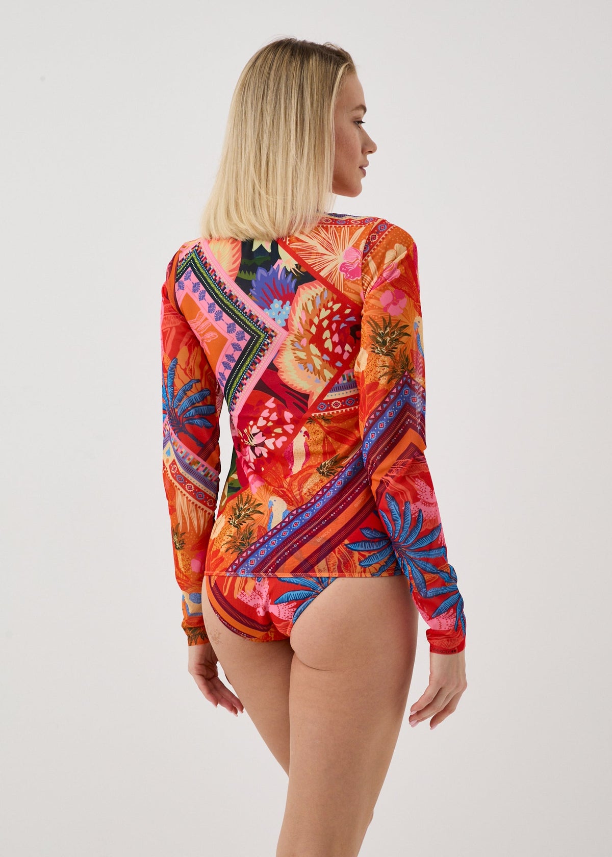 Shawl Mesh Swimsuit SPF50 – Long Sleeve Bikini Set for Safe Tan - BRIKOLY