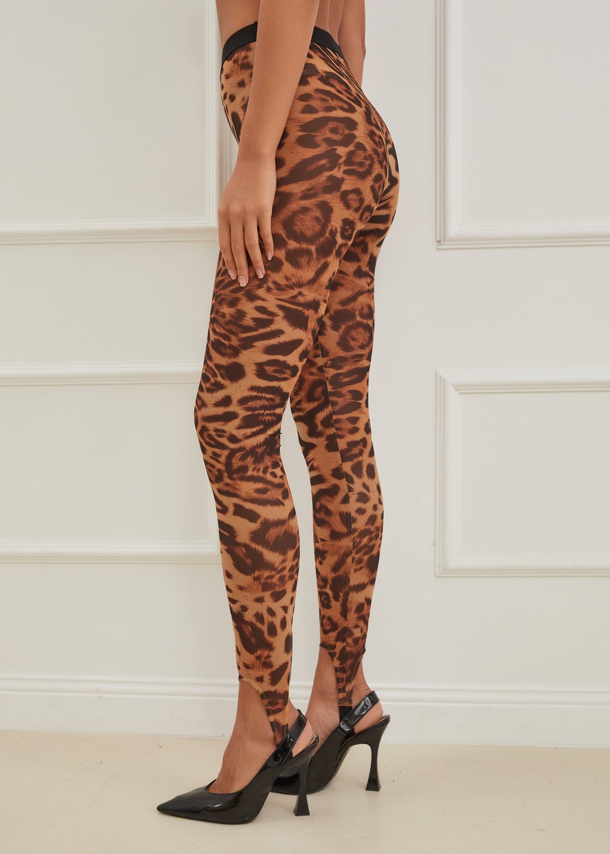 Leopard Sheer Mesh Tattoo Effect Leggings for Women – Bold & Stylish - BRIKOLY