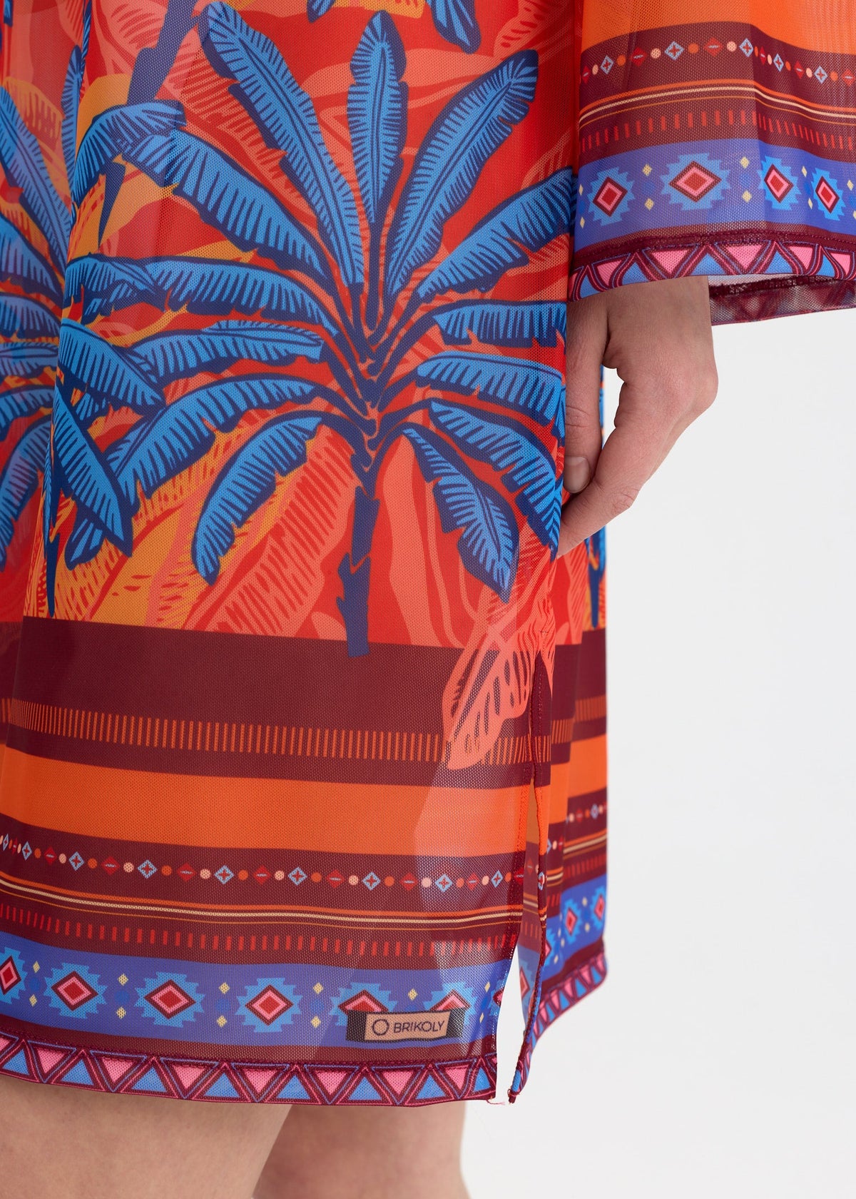 Shawl Mesh Beach Tunic for Women – Lightweight UV Cover-Up with Exclusive Design - BRIKOLY