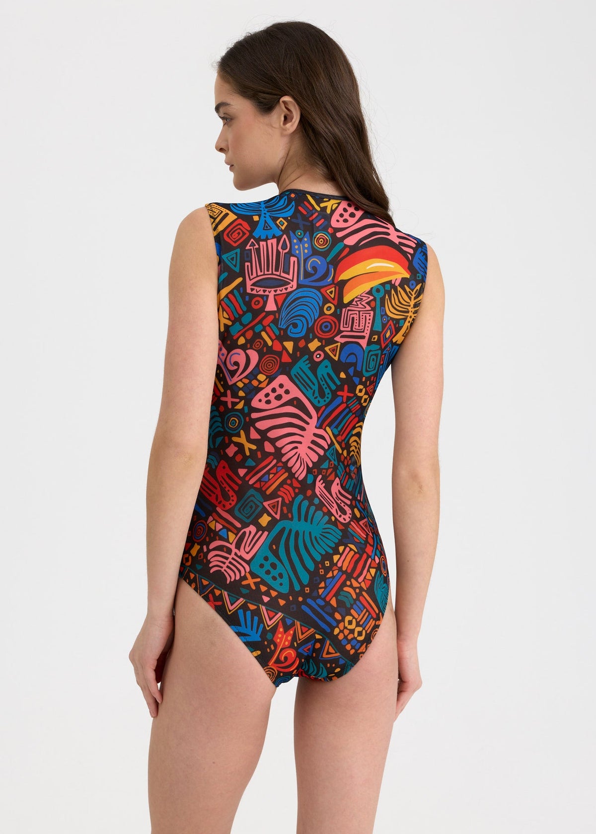 Fruits Smart Mesh Swimsuit with Zipper – UPF 50+ Luxury Sun Protection - BRIKOLY