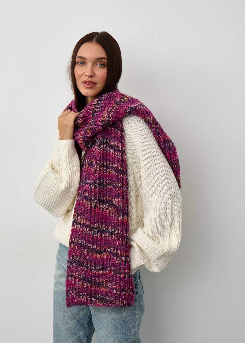 Oversized Alpaca Wool Scarf - Fucsia - BRIKOLY