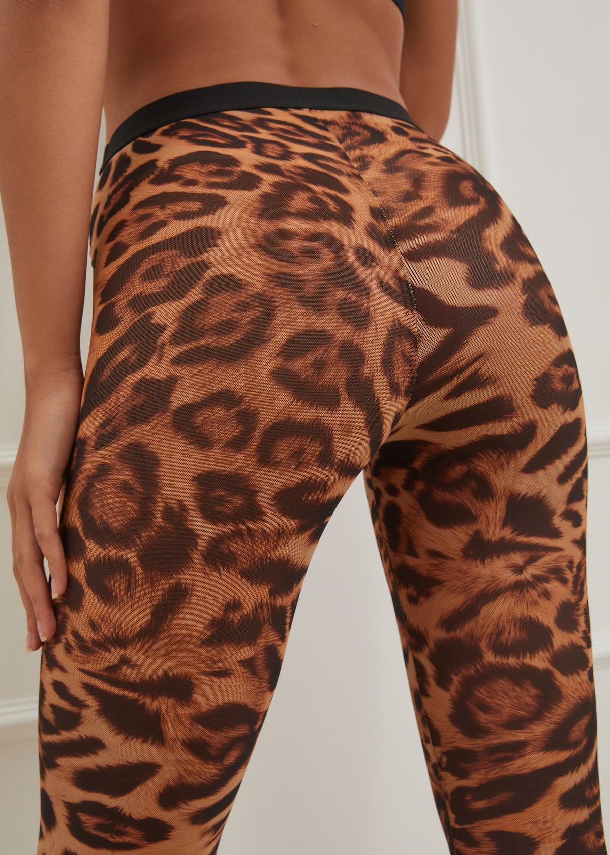 Leopard Sheer Mesh Tattoo Effect Leggings for Women – Bold & Stylish - BRIKOLY