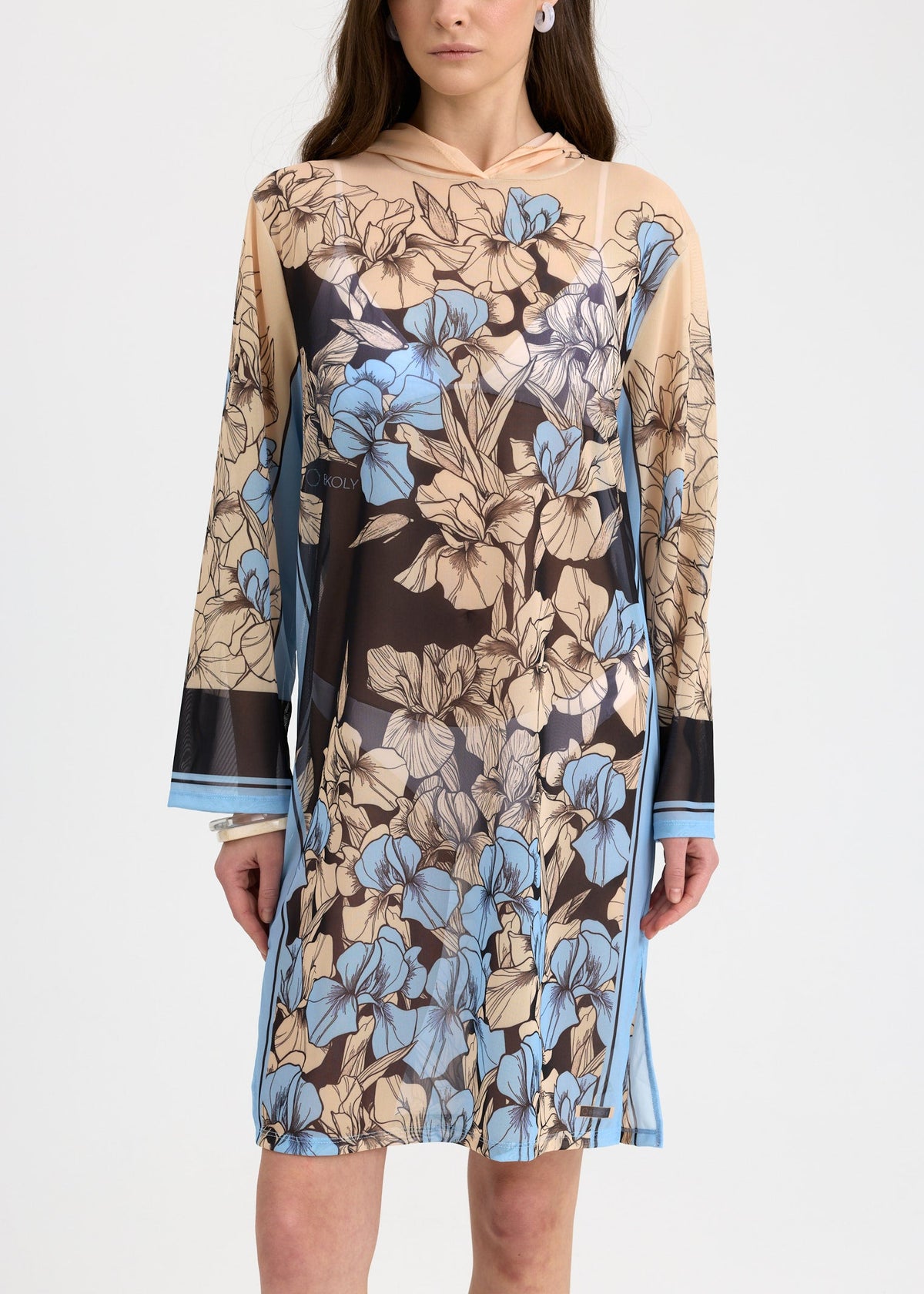 Iris Mesh Beach Tunic for Women – Lightweight UV Cover-Up with Exclusive Design - BRIKOLY