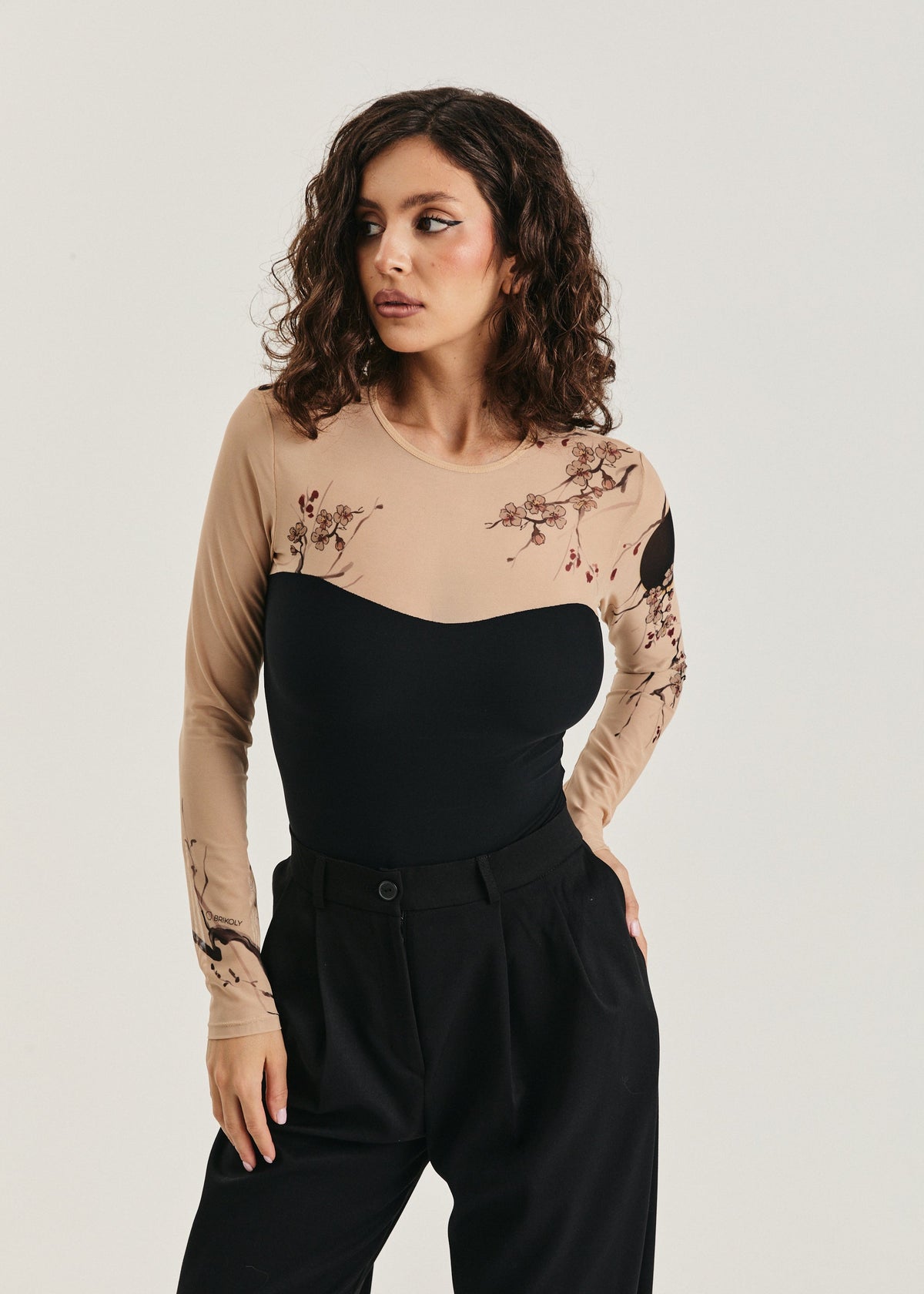 Sakura Tattoo Mesh Bodysuit – Floral Second Skin Body with Polyviscose Base for Women (на проверку) - BRIKOLY