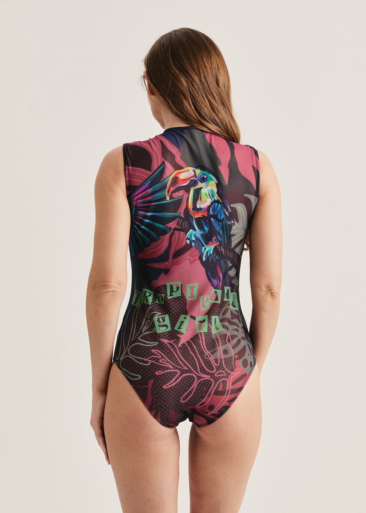 Panther Smart Mesh Swimsuit with Zipper – UPF 50+ Luxury Sun Protection