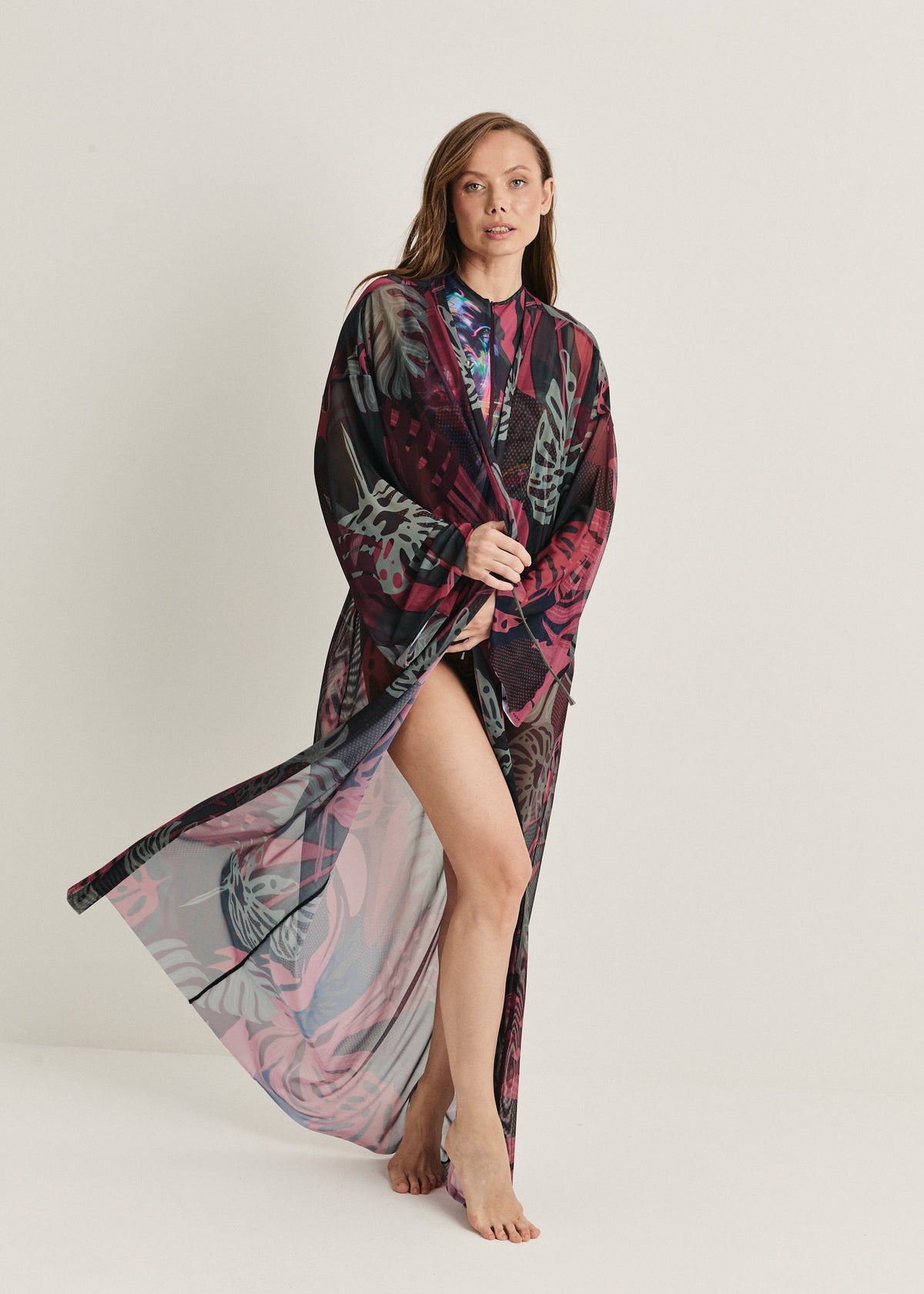 Panther Sheer Maxi Beach Cover-Up – Elegance Meets Effortless Style - BRIKOLY