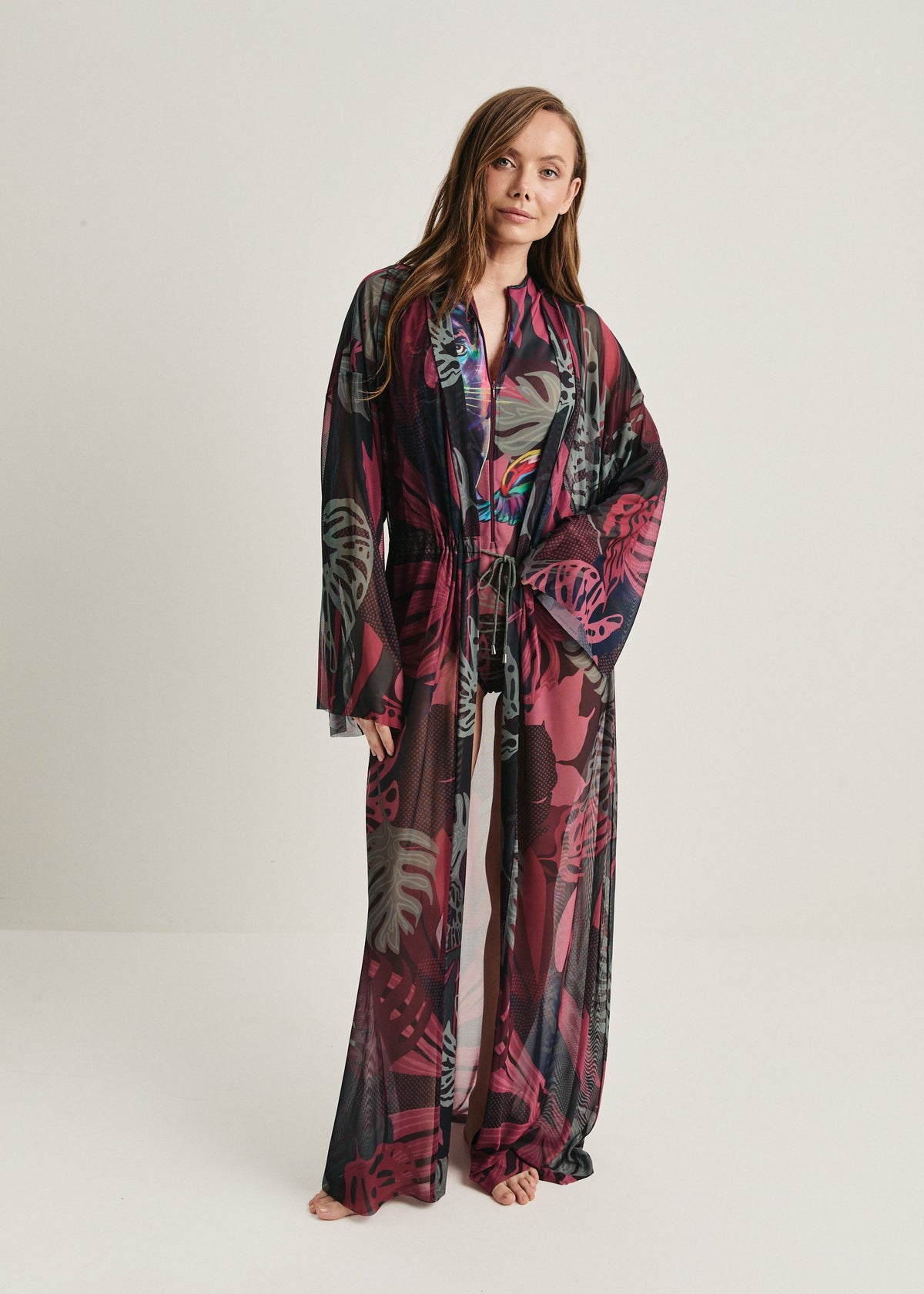 Panther Sheer Maxi Beach Cover-Up – Elegance Meets Effortless Style - BRIKOLY