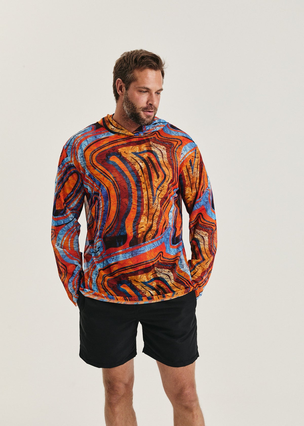 Africa Men's Mesh Rash Guard – SPF 50 Long Sleeve Swim Shirt (на проверку) - BRIKOLY