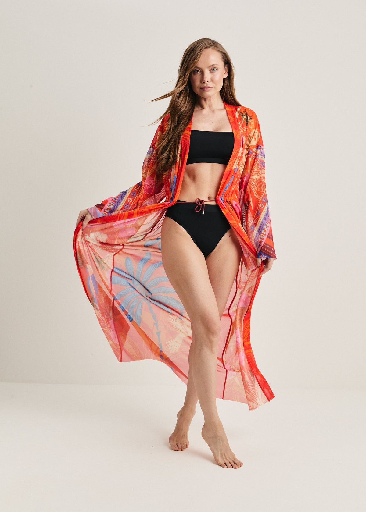 Shawl Sheer Maxi Beach Cover-Up – Elegance Meets Effortless Style - BRIKOLY