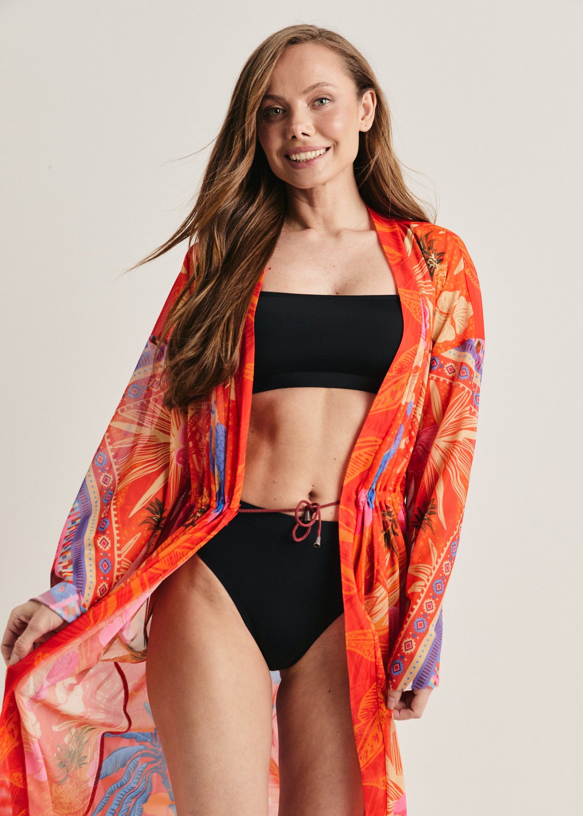 Shawl Sheer Maxi Beach Cover-Up – Elegance Meets Effortless Style - BRIKOLY