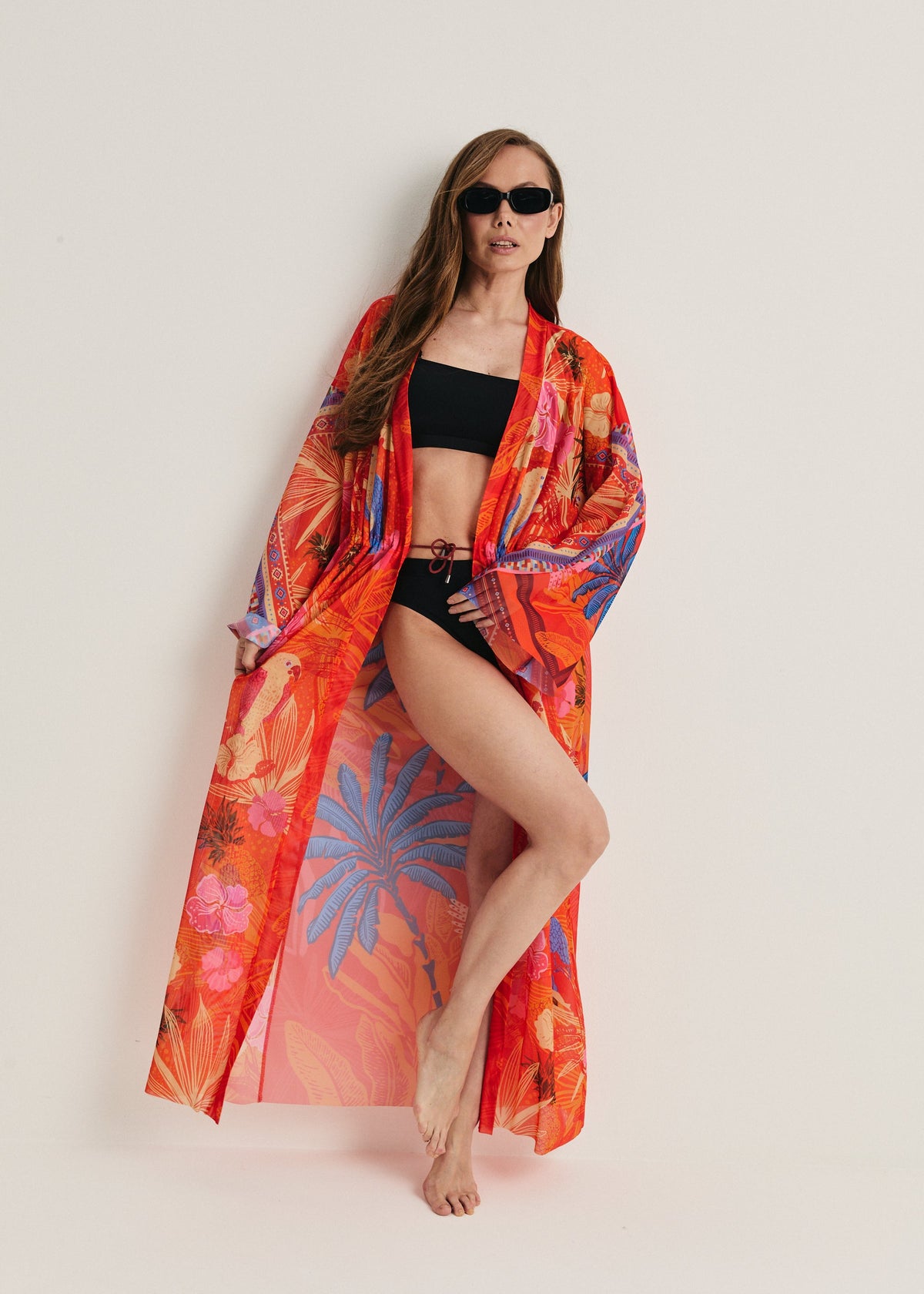 Shawl Sheer Maxi Beach Cover-Up – Elegance Meets Effortless Style - BRIKOLY