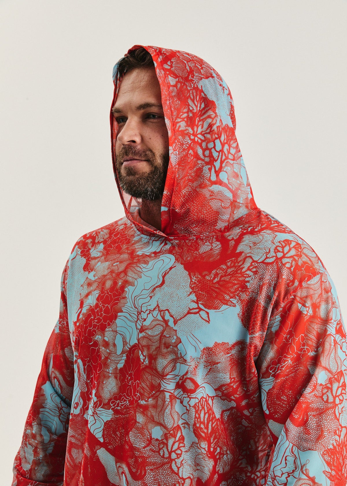 Coral Orange Men's Mesh Rash Guard – SPF 50 Long Sleeve Swim Shirt (на проверку) - BRIKOLY