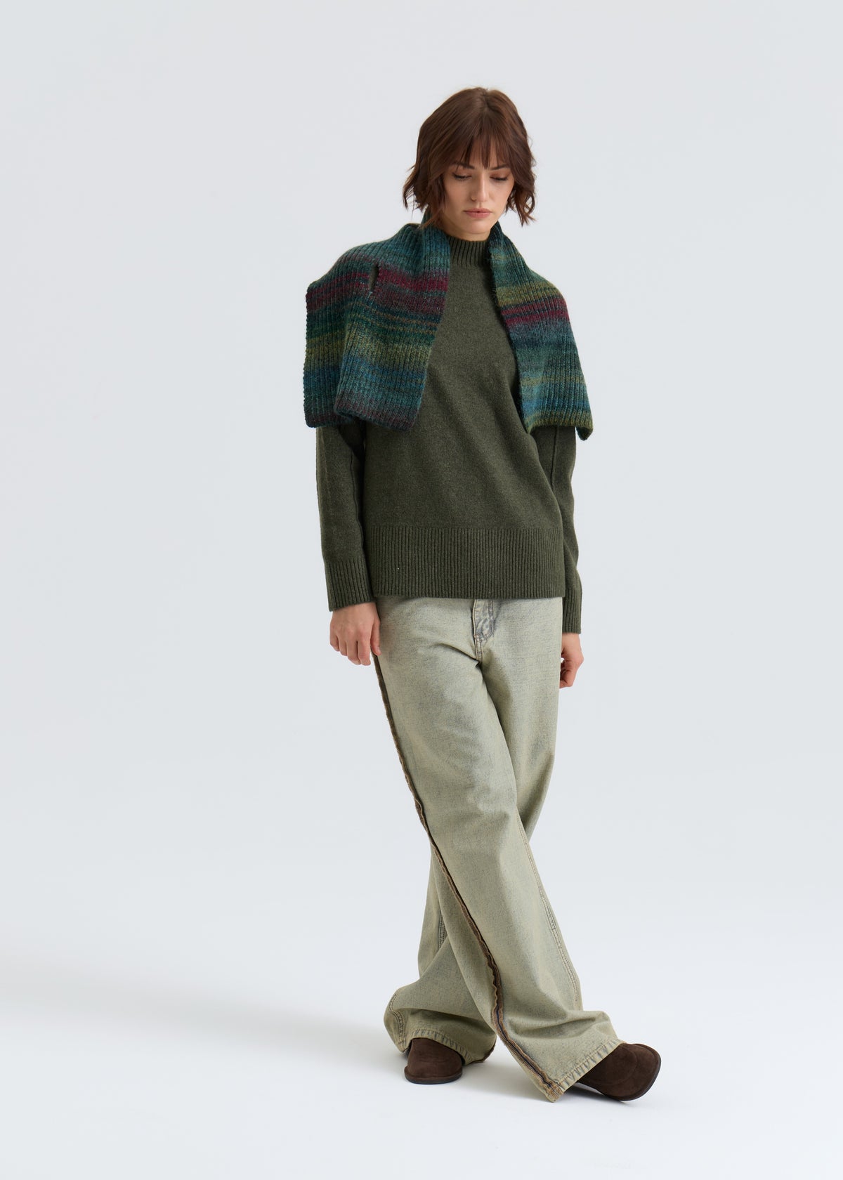 Lisse Alpaca Wool Scarf - Forest