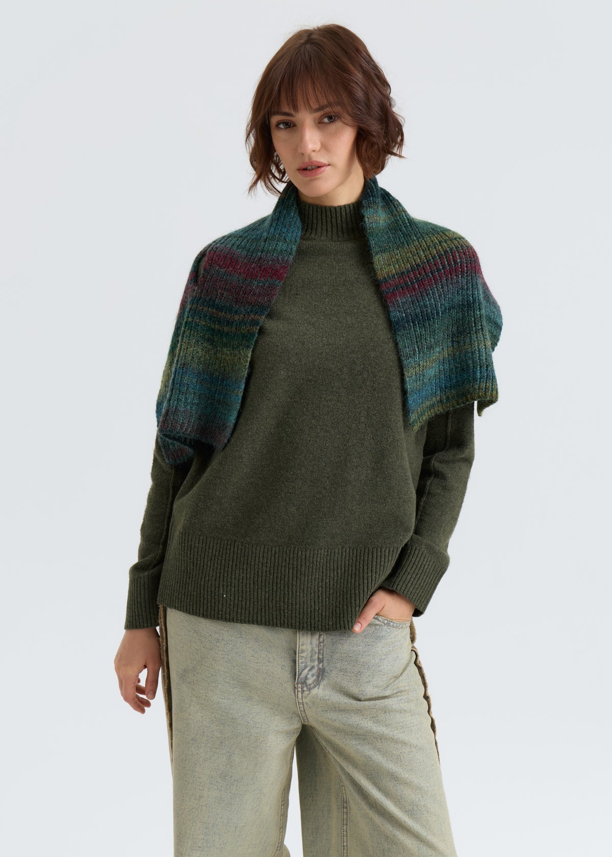 Lisse Alpaca Wool Scarf - Forest