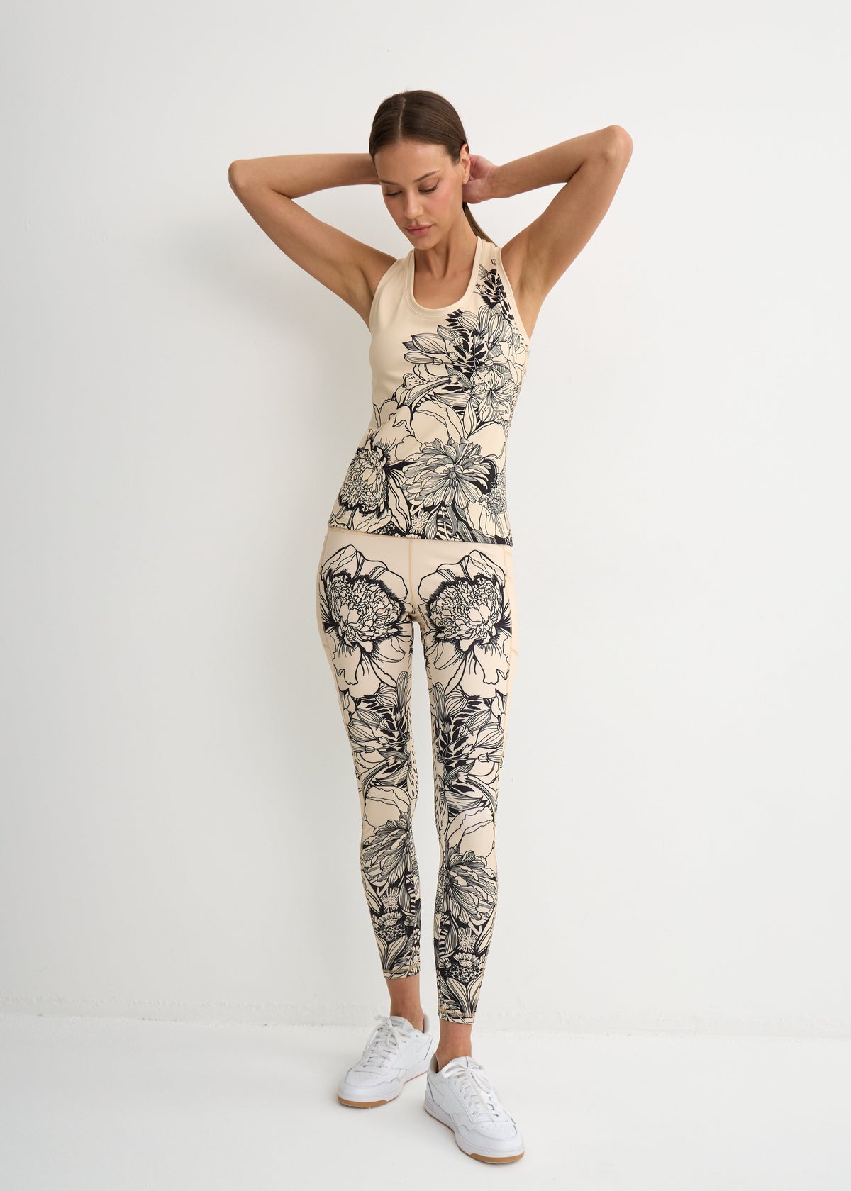 Flower Print Leggings with Pockets for Women – Yoga, Workout, Everyday Wear - BRIKOLY