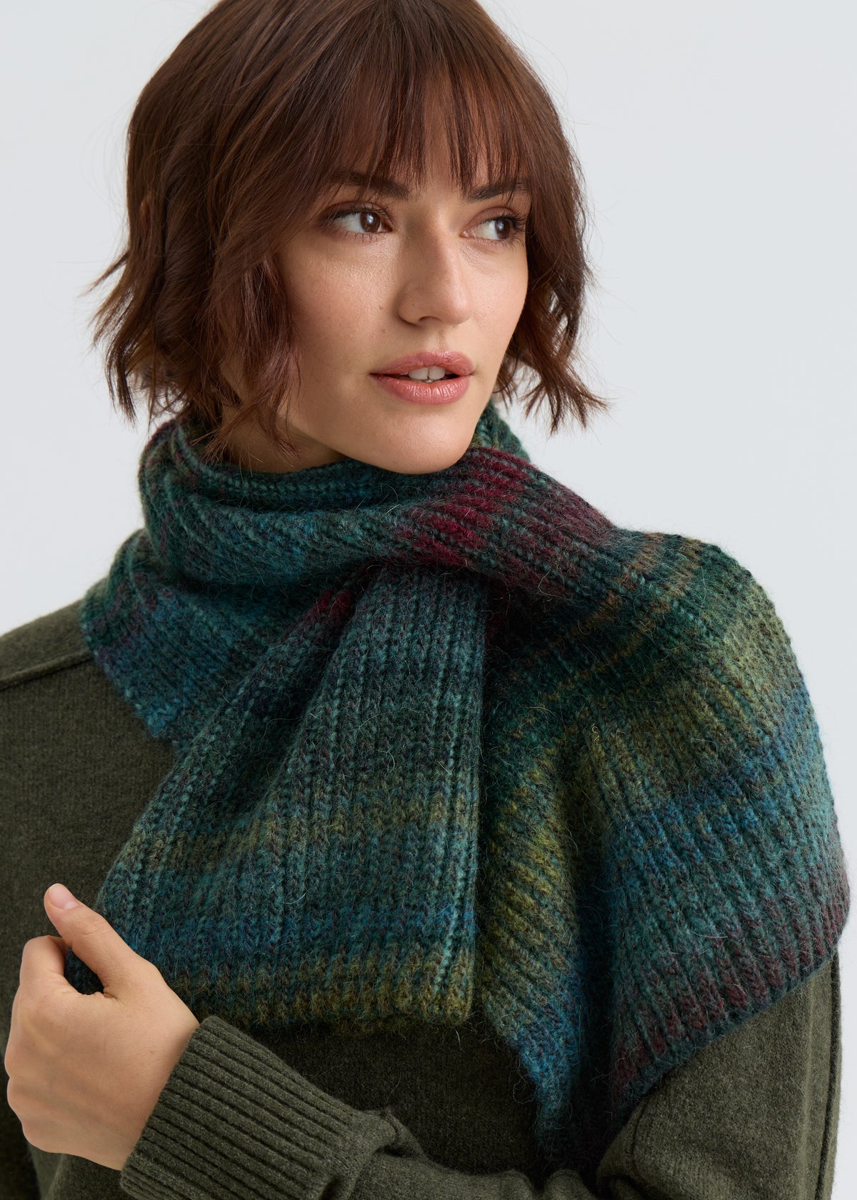 Lisse Alpaca Wool Scarf - Forest