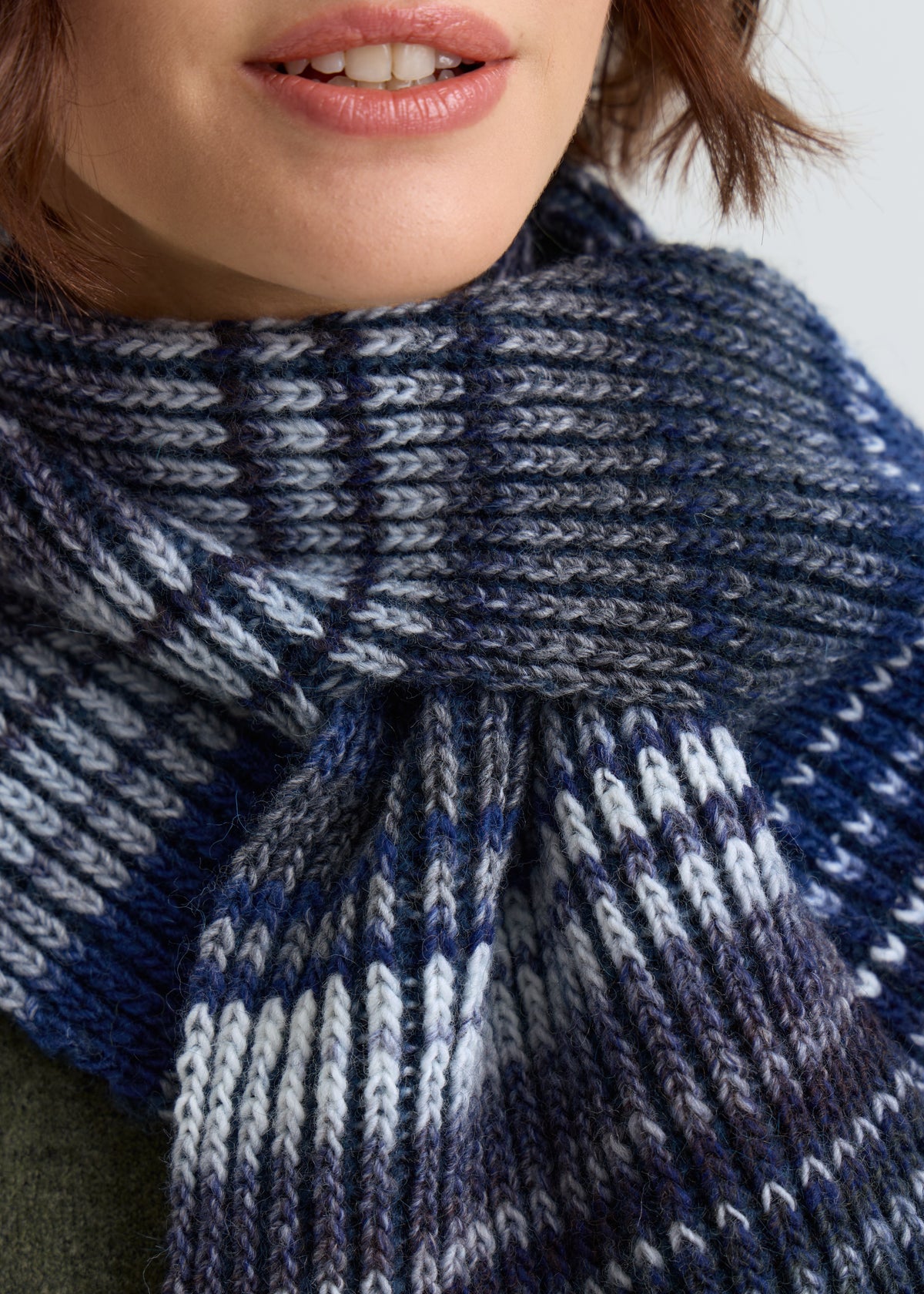 Lisse Alpaca Wool Scarf - Navy City