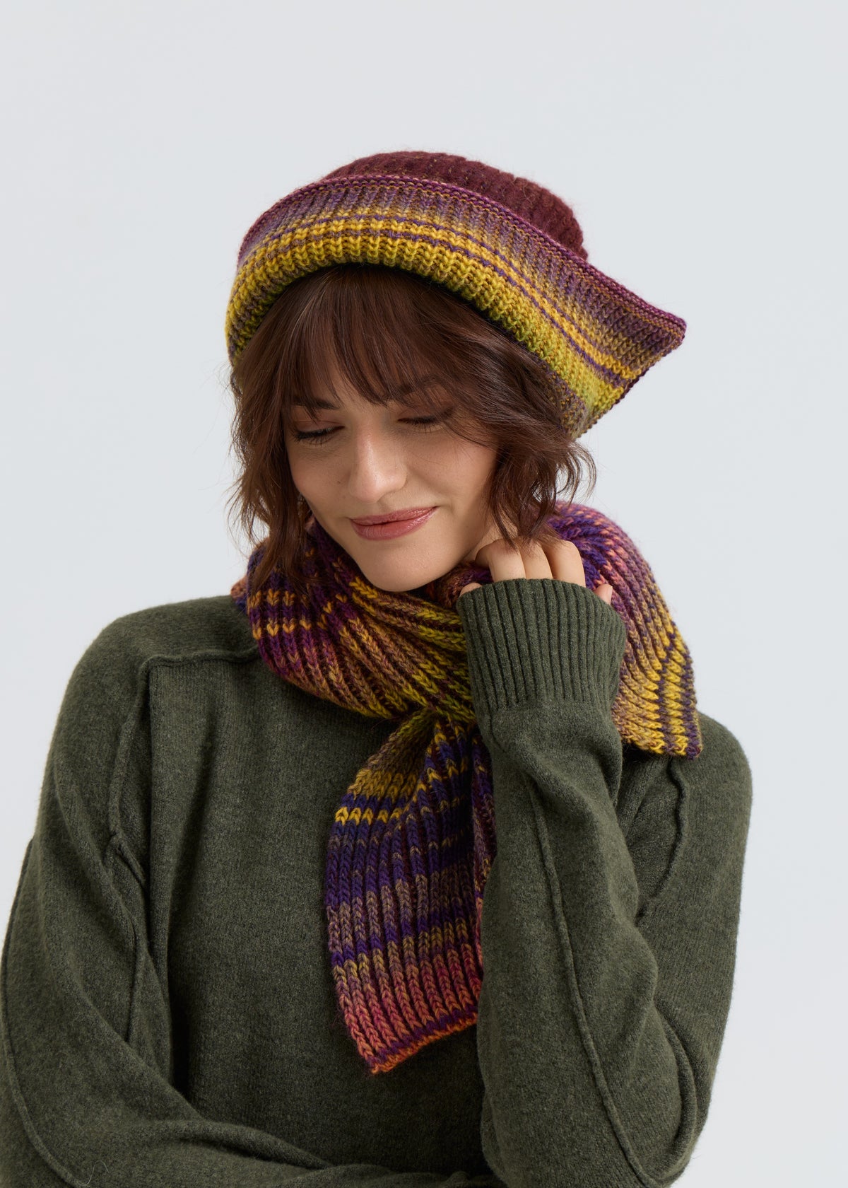 Lisse Alpaca Wool Scarf - Rainbow