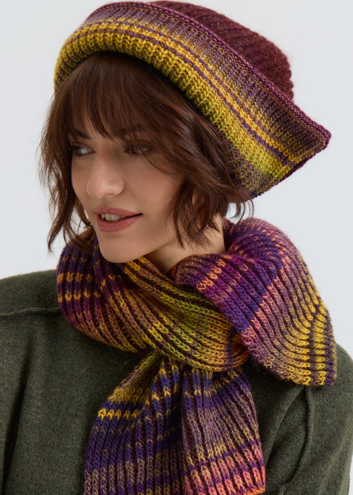 Lisse Alpaca Wool Scarf - Rainbow