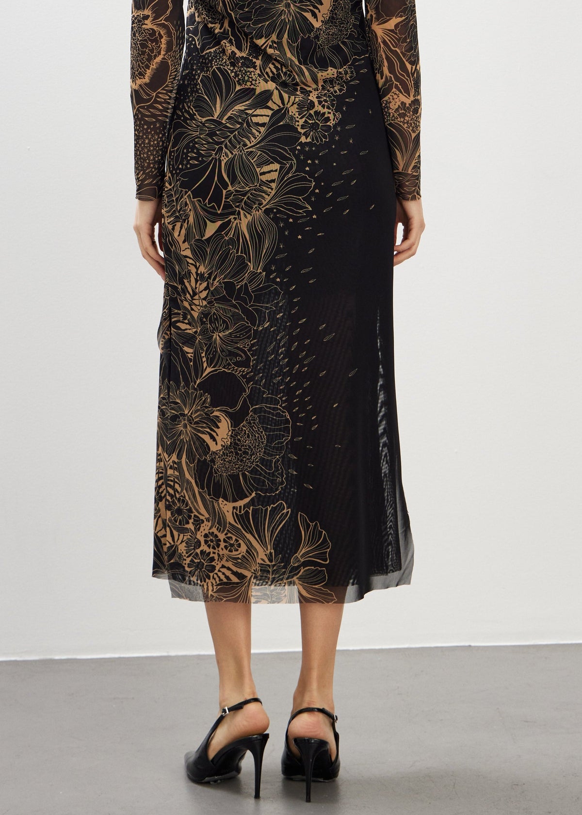 Black Aster Mesh Dress for Formal and Party Looks - BRIKOLY