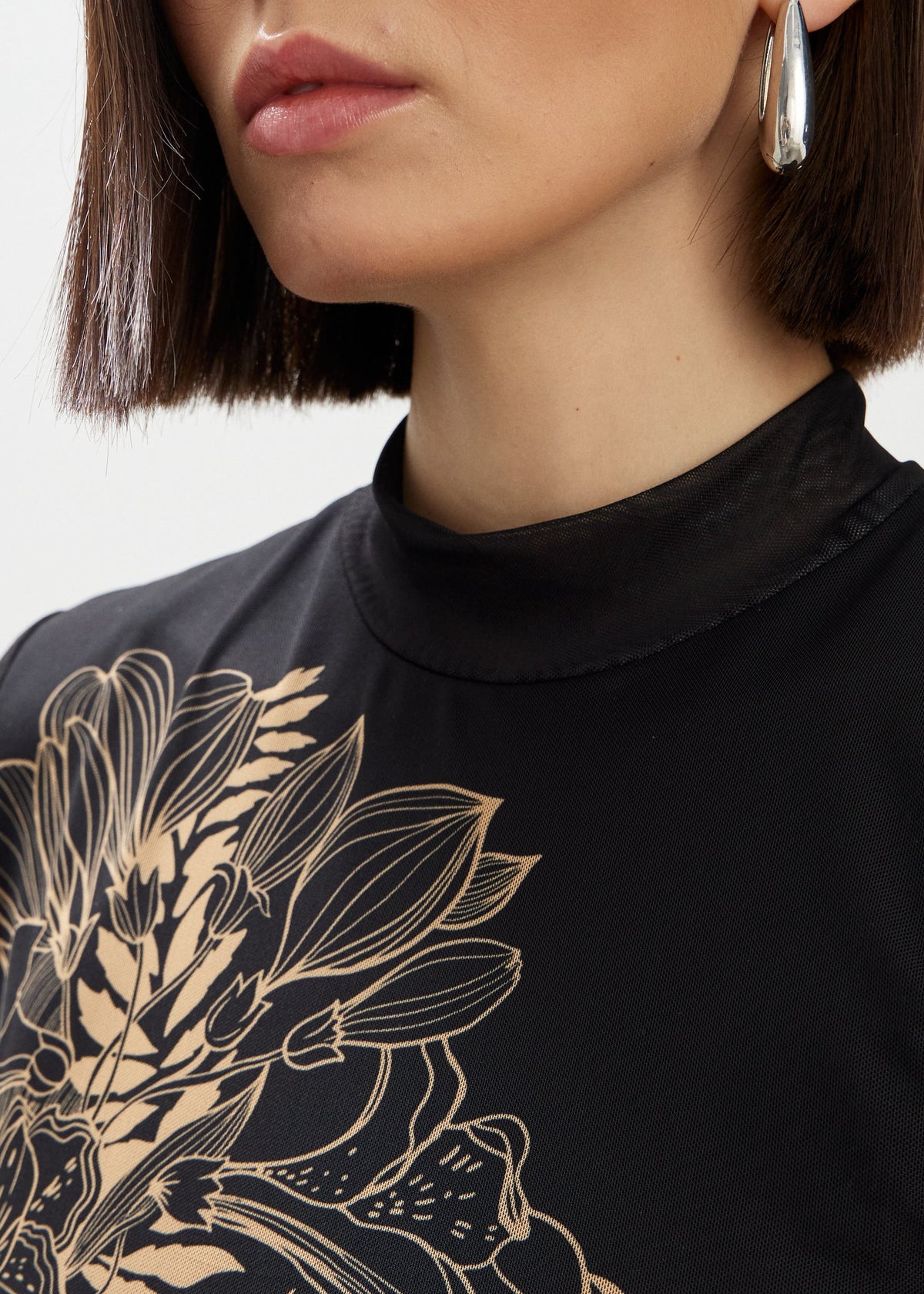 Black Aster Mesh Dress for Formal and Party Looks - BRIKOLY