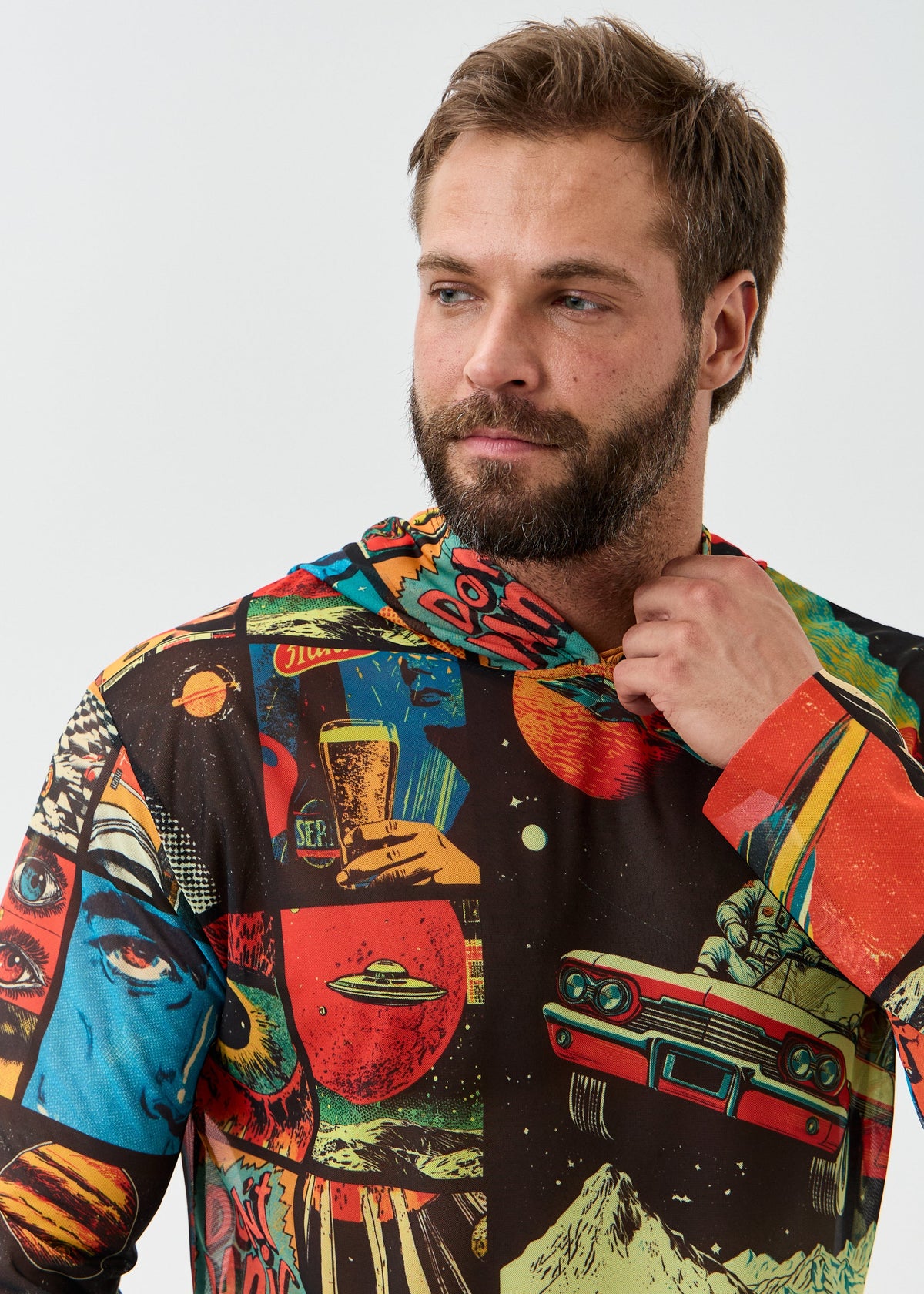 Space Men's Mesh Rash Guard – SPF 50 Long Sleeve Swim Shirt (на проверку) - BRIKOLY