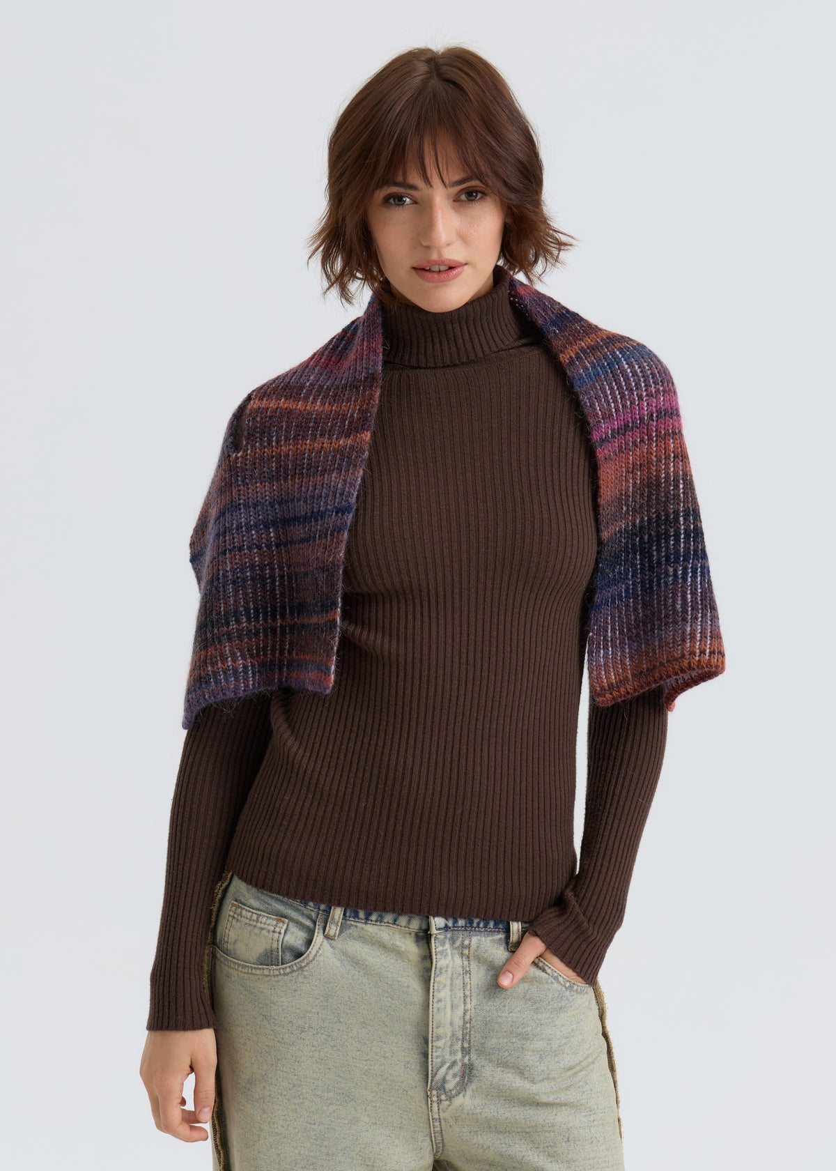 Lisse Alpaca Wool Scarf - Bordo