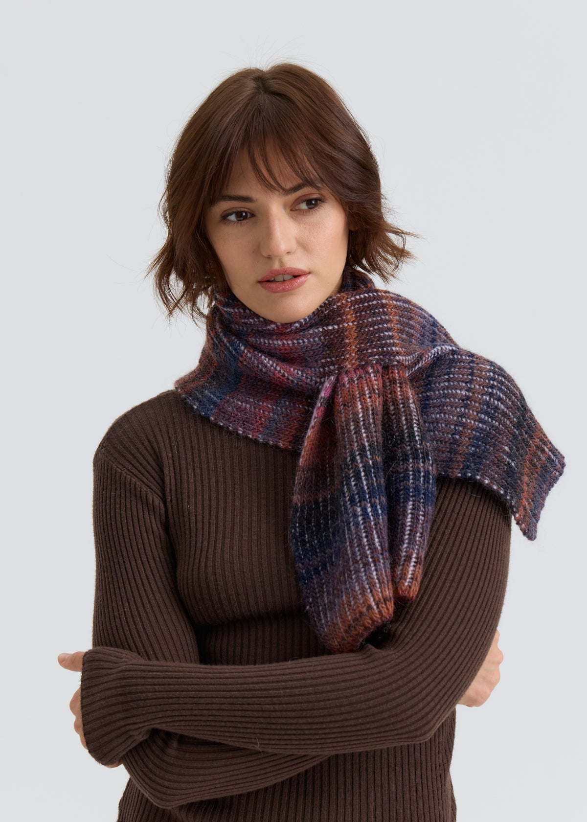 Lisse Alpaca Wool Scarf - Bordo