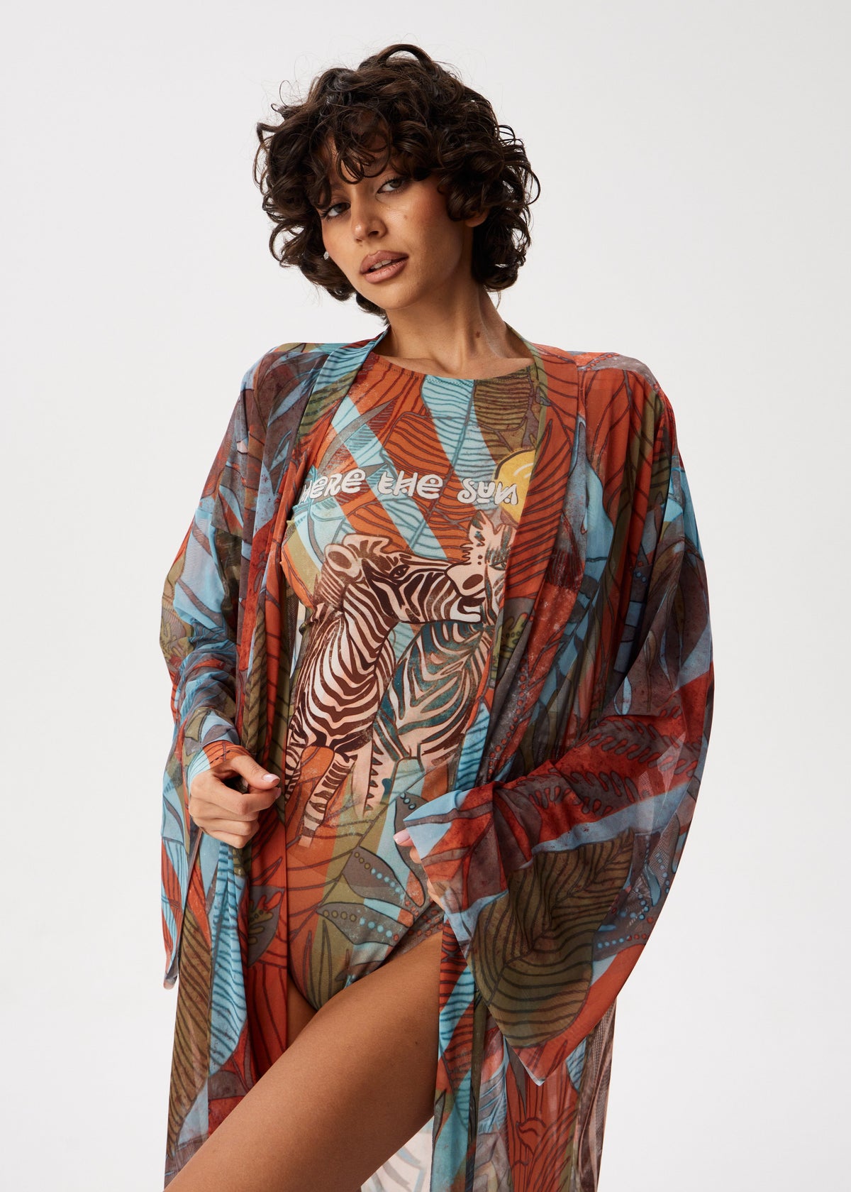 Zebra Sheer Maxi Beach Cover-Up – Elegance Meets Effortless Style