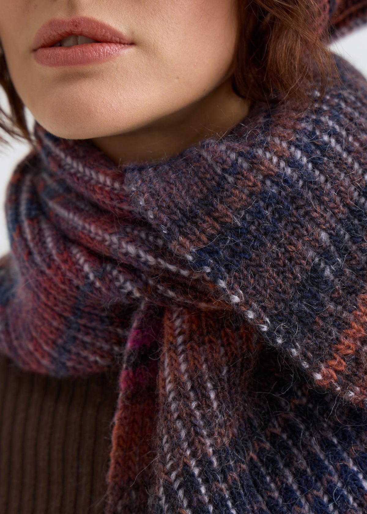 Lisse Alpaca Wool Scarf - Bordo