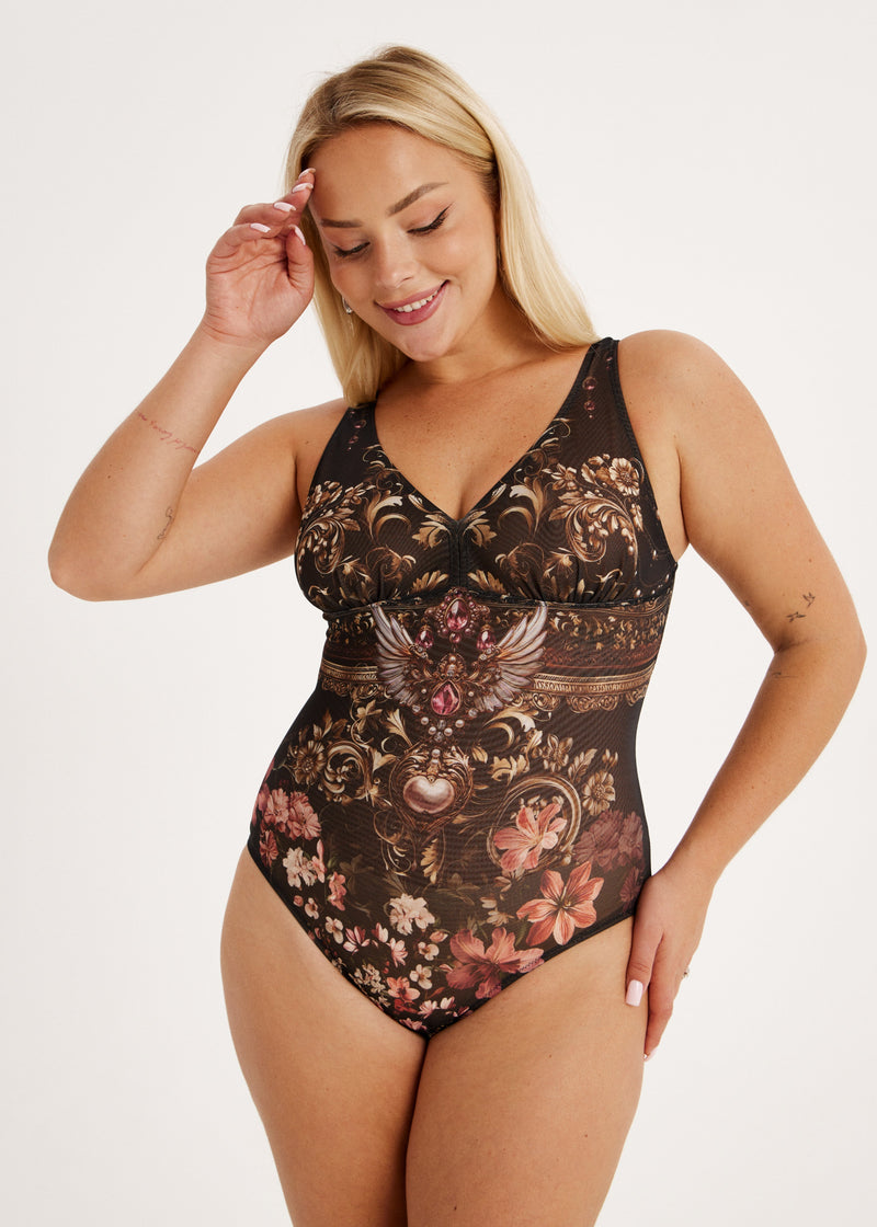 Le Bijou UV Mesh Bodysuit – Tan Through One Piece with SPF 50