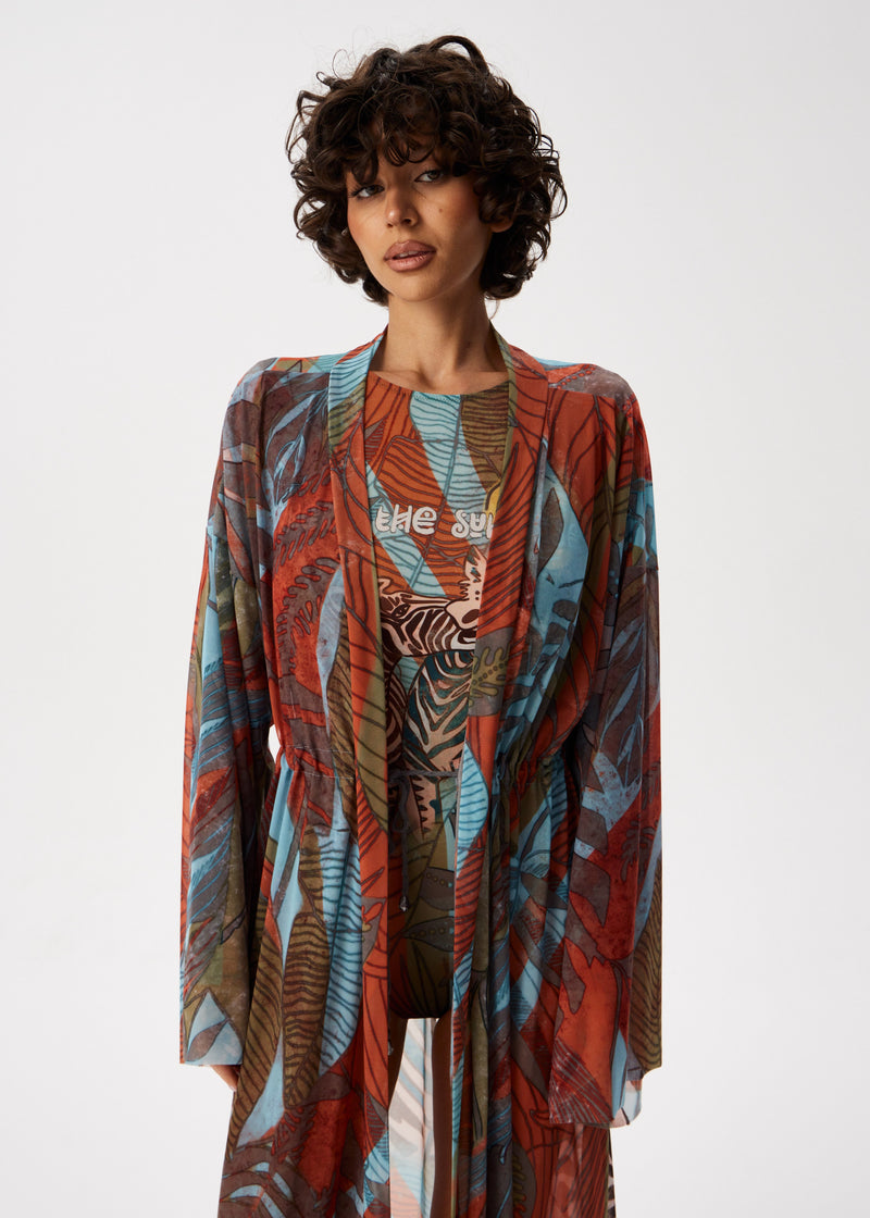 Zebra Sheer Maxi Beach Cover-Up – Elegance Meets Effortless Style