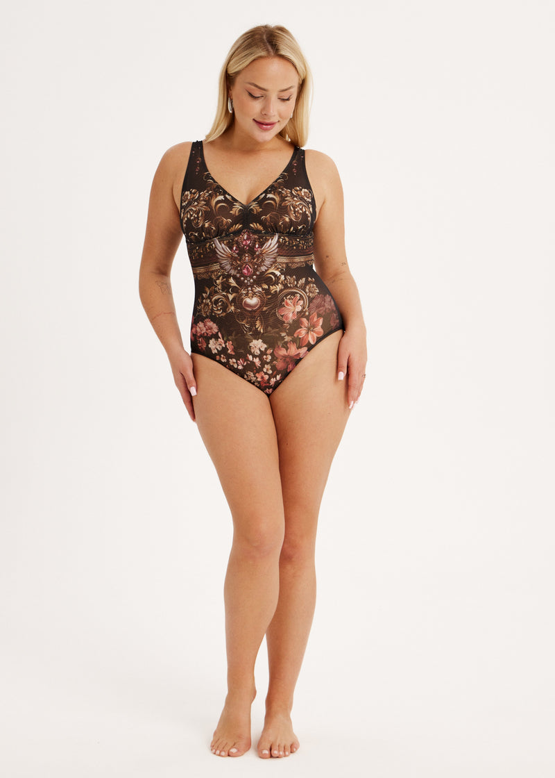 Le Bijou UV Mesh Bodysuit – Tan Through One Piece with SPF 50