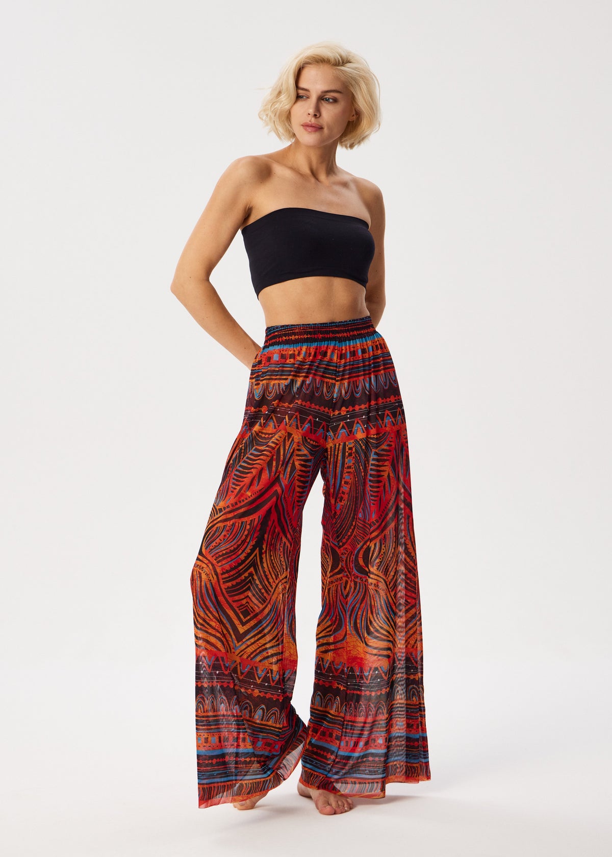 Tribal Africa Tattoo Palazzo Pants – Style, Comfort, and Sun Protection