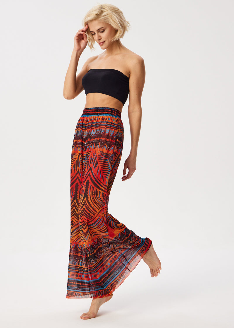 Tribal Africa Tattoo Palazzo Pants – Style, Comfort, and Sun Protection