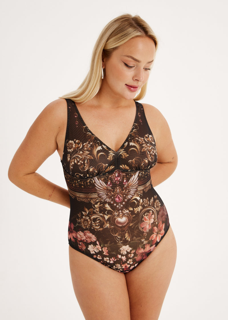 Le Bijou UV Mesh Bodysuit – Tan Through One Piece with SPF 50