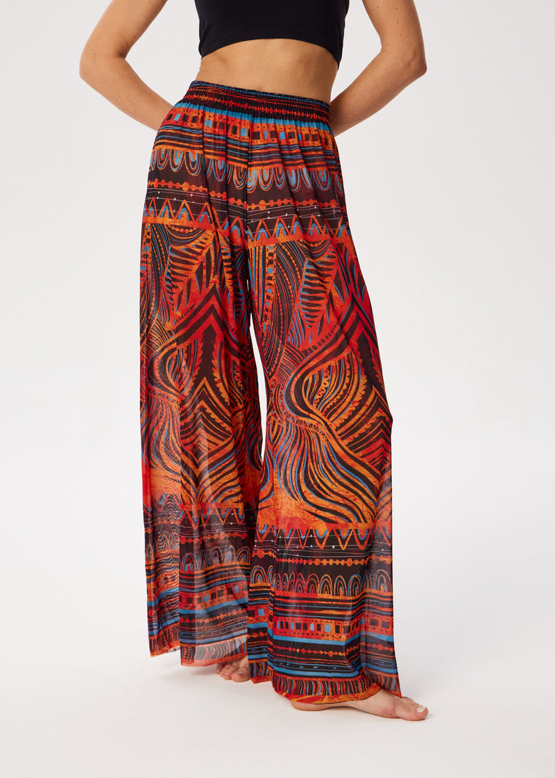 Tribal Africa Tattoo Palazzo Pants – Style, Comfort, and Sun Protection