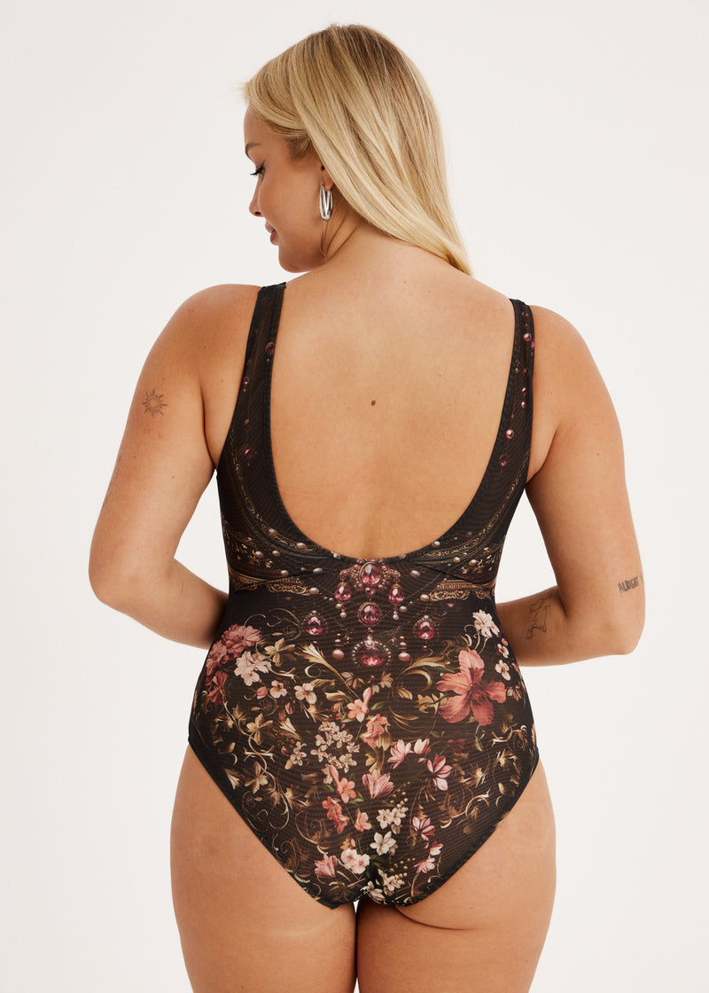 Le Bijou UV Mesh Bodysuit – Tan Through One Piece with SPF 50