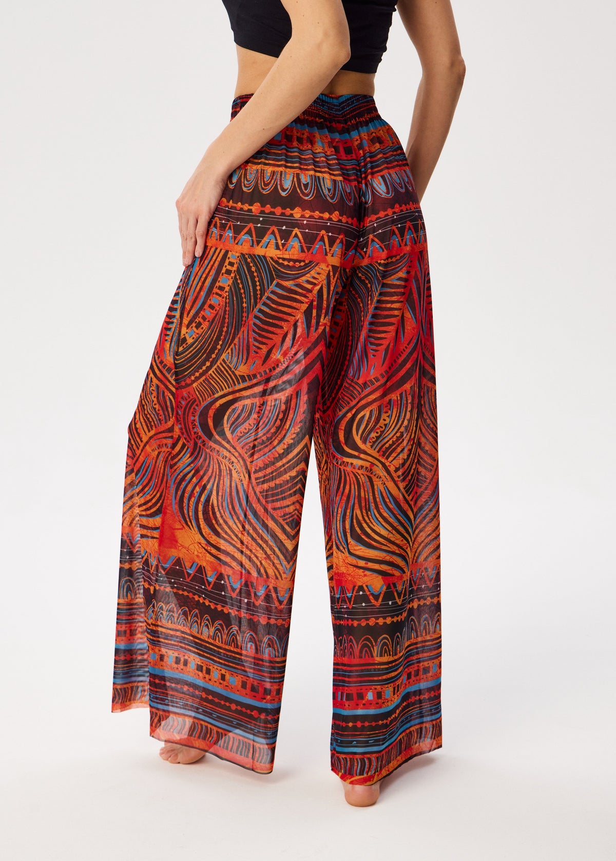 Tribal Africa Tattoo Palazzo Pants – Style, Comfort, and Sun Protection