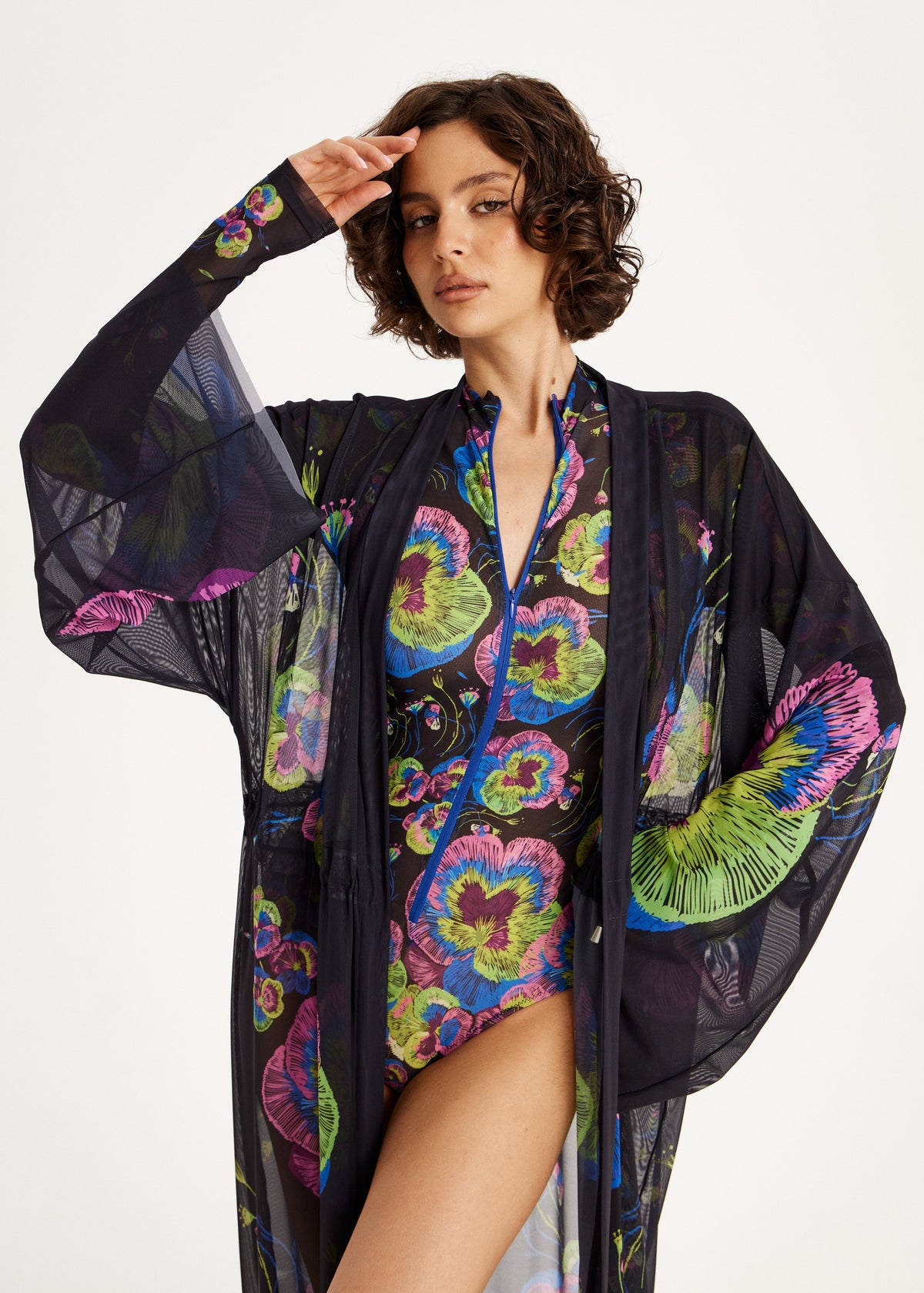 Violet Sheer Maxi Beach Cover-Up – Elegance Meets Effortless Style - BRIKOLY