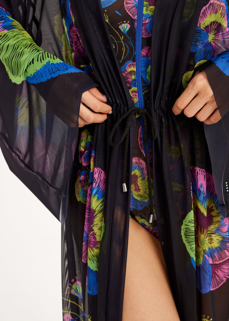 Violet Sheer Maxi Beach Cover-Up – Elegance Meets Effortless Style