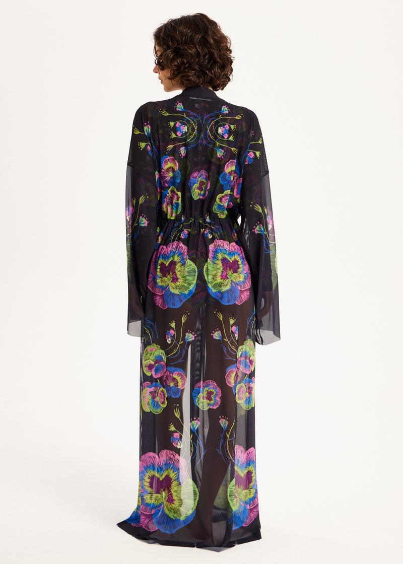 Violet Sheer Maxi Beach Cover-Up – Elegance Meets Effortless Style