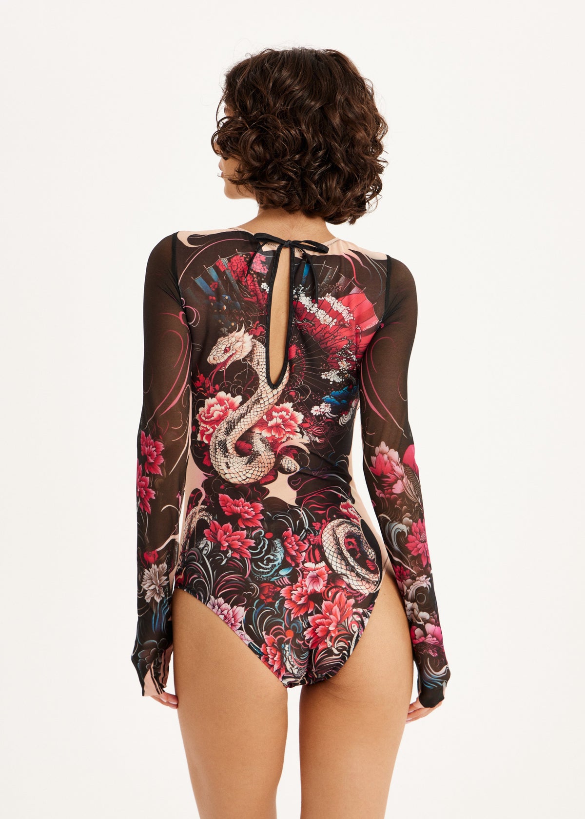 Geisha Tattoo Swimsuit with SPF 50 – Stylish Swimwear for Women
