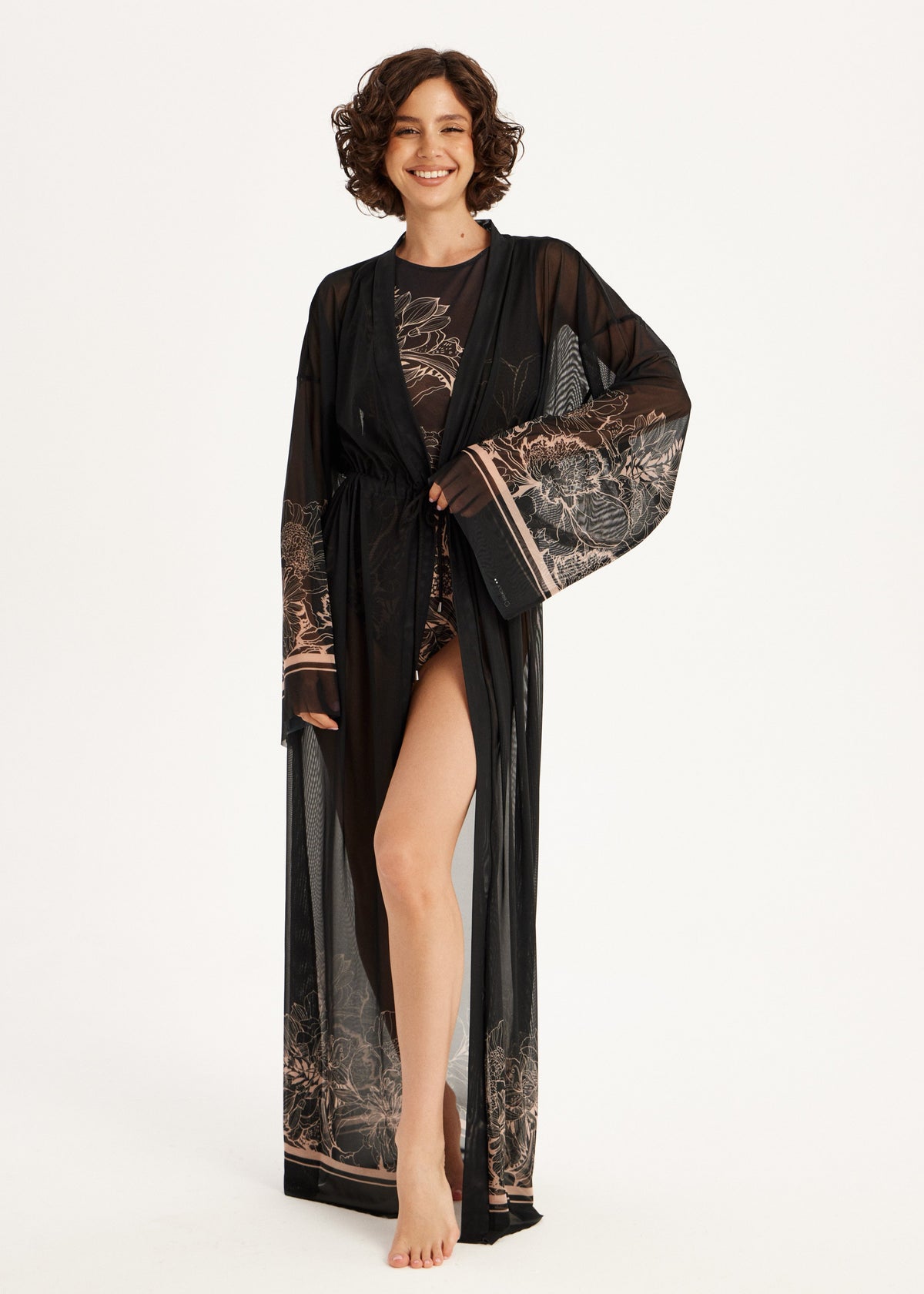 Aster Sheer Maxi Beach Cover-Up – Elegance Meets Effortless Style