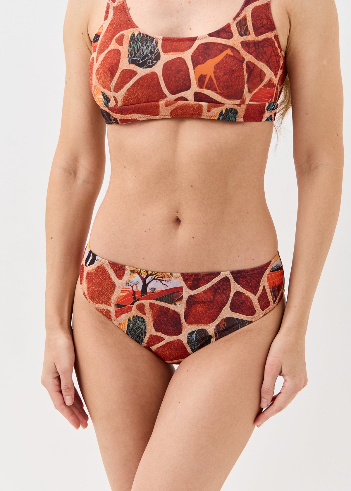 Giraffe Double-Layer Mesh Bikini Bottoms | Women's Designer Swimwear (на проверку) - BRIKOLY