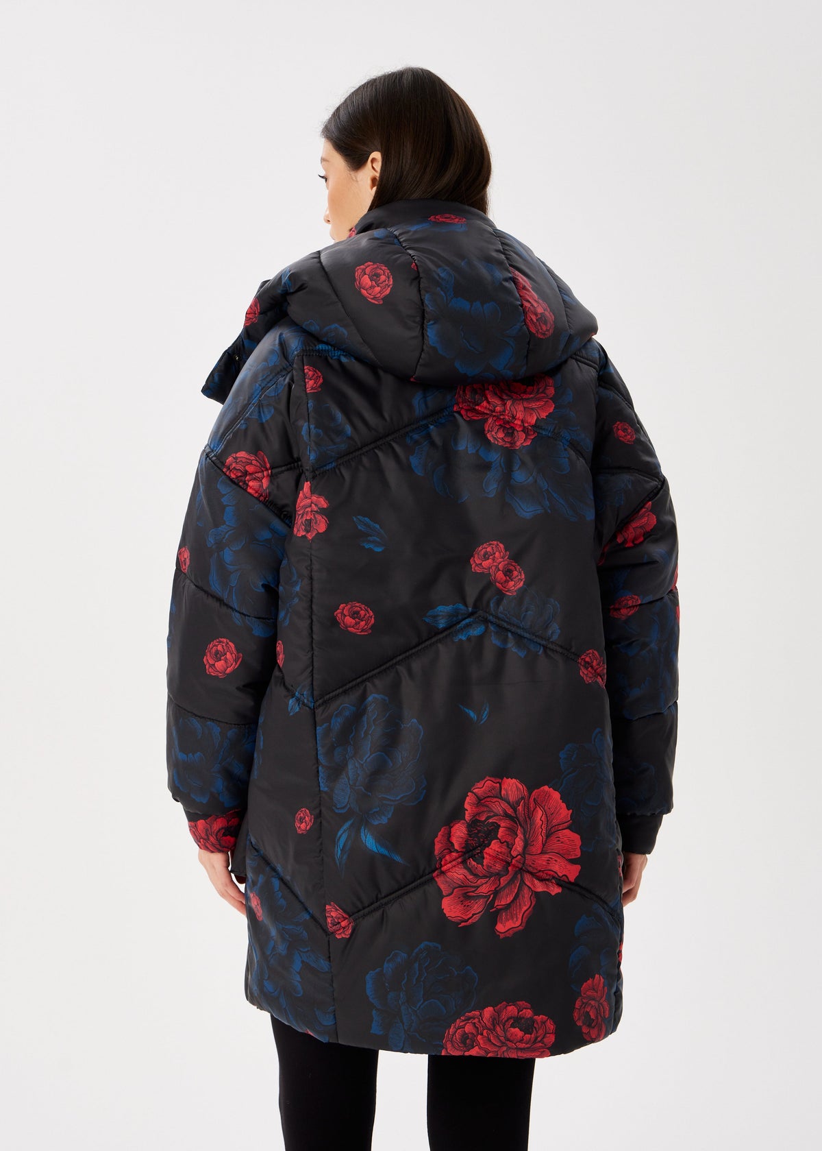 Rose Printed Puffer Jacket for Women – Trendy & Warm Designs - BRIKOLY
