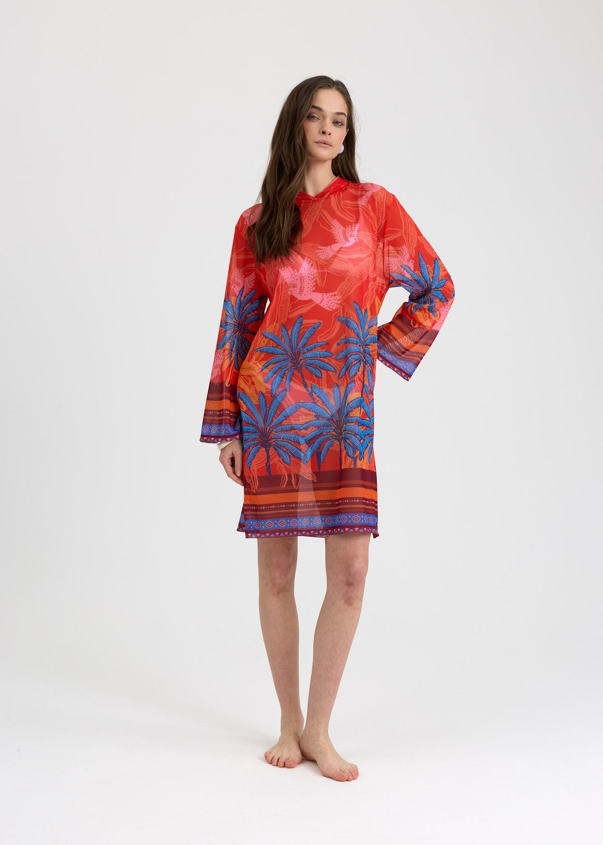 Shawl Mesh Beach Tunic for Women – Lightweight UV Cover-Up with Exclusive Design - BRIKOLY