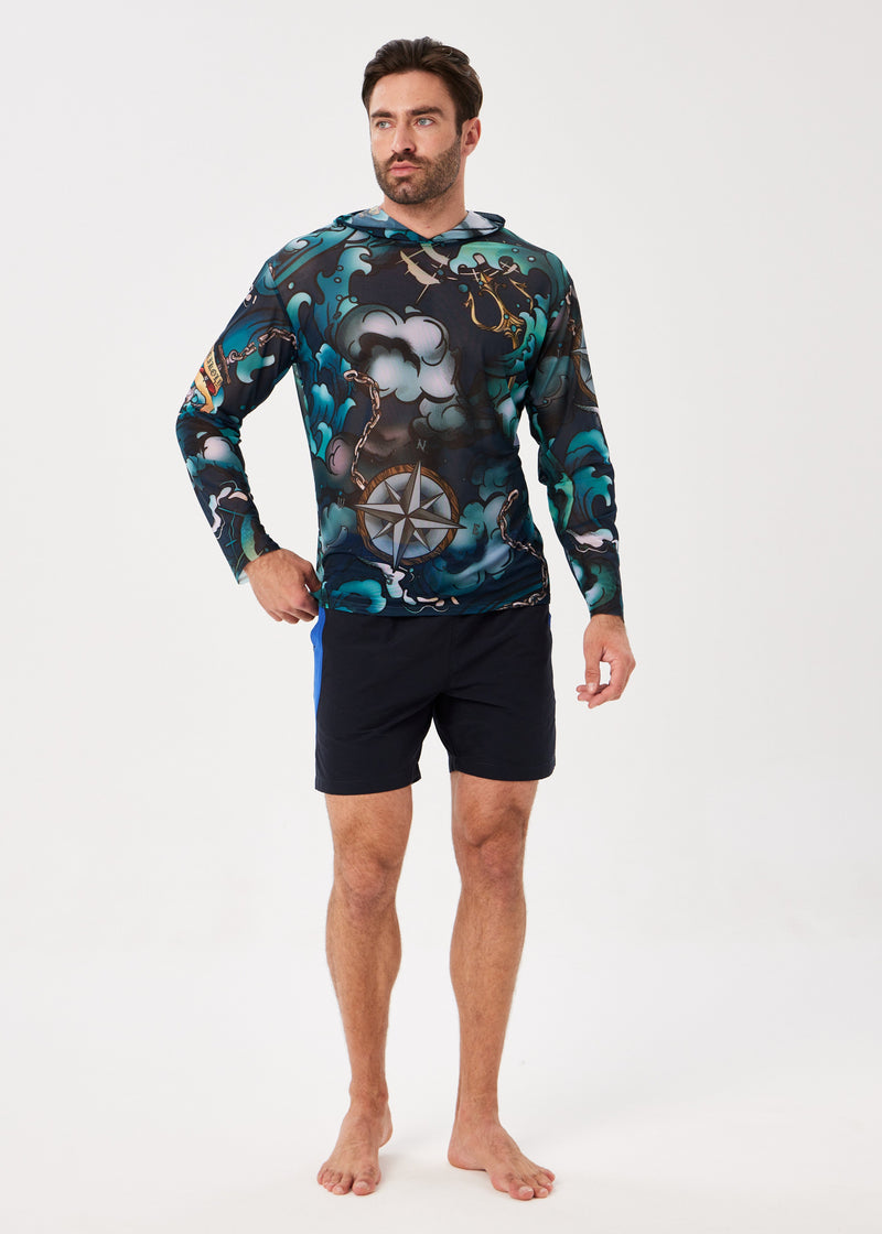 Octopus Men's Mesh Rash Guard – SPF 50 Long Sleeve Swim Shirt